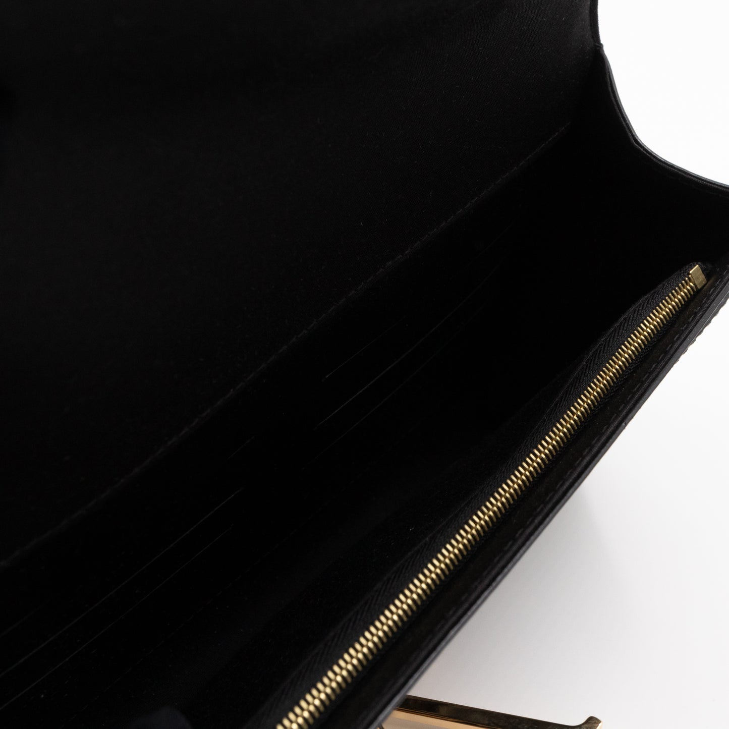 Louise Clutch Black Vernis Gold