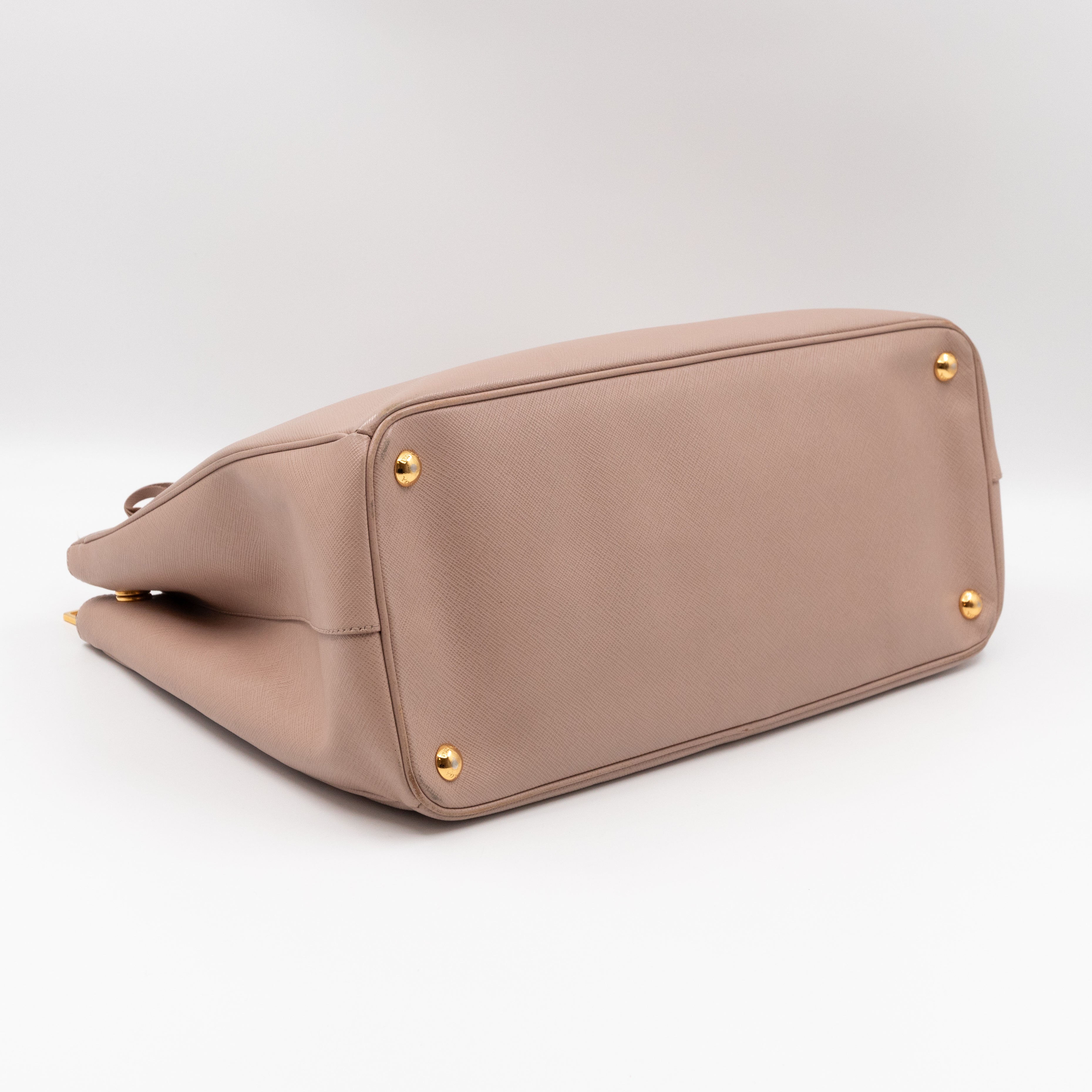 Galleria Large Double Zip Light Pink Saffiano