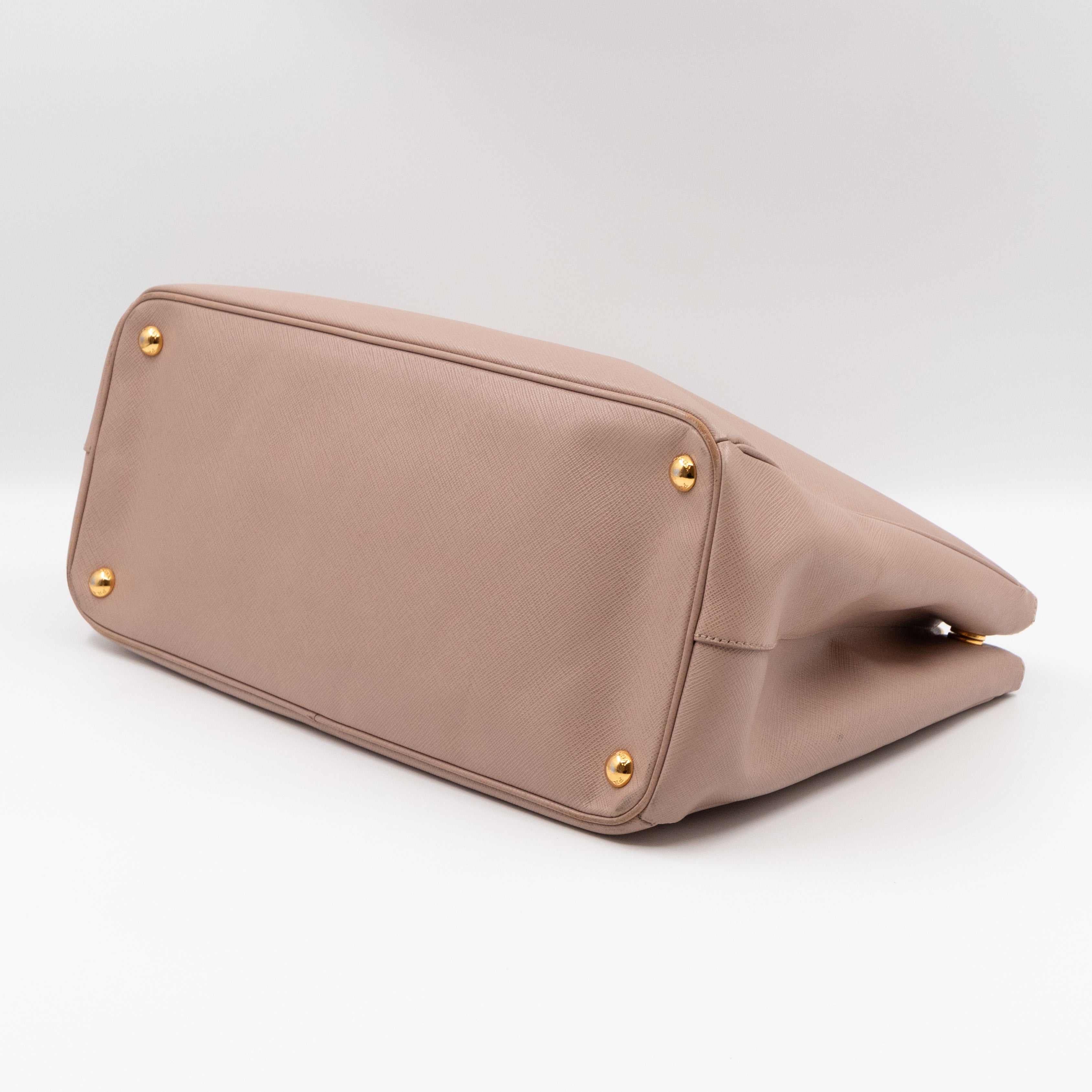 Galleria Large Double Zip Light Pink Saffiano