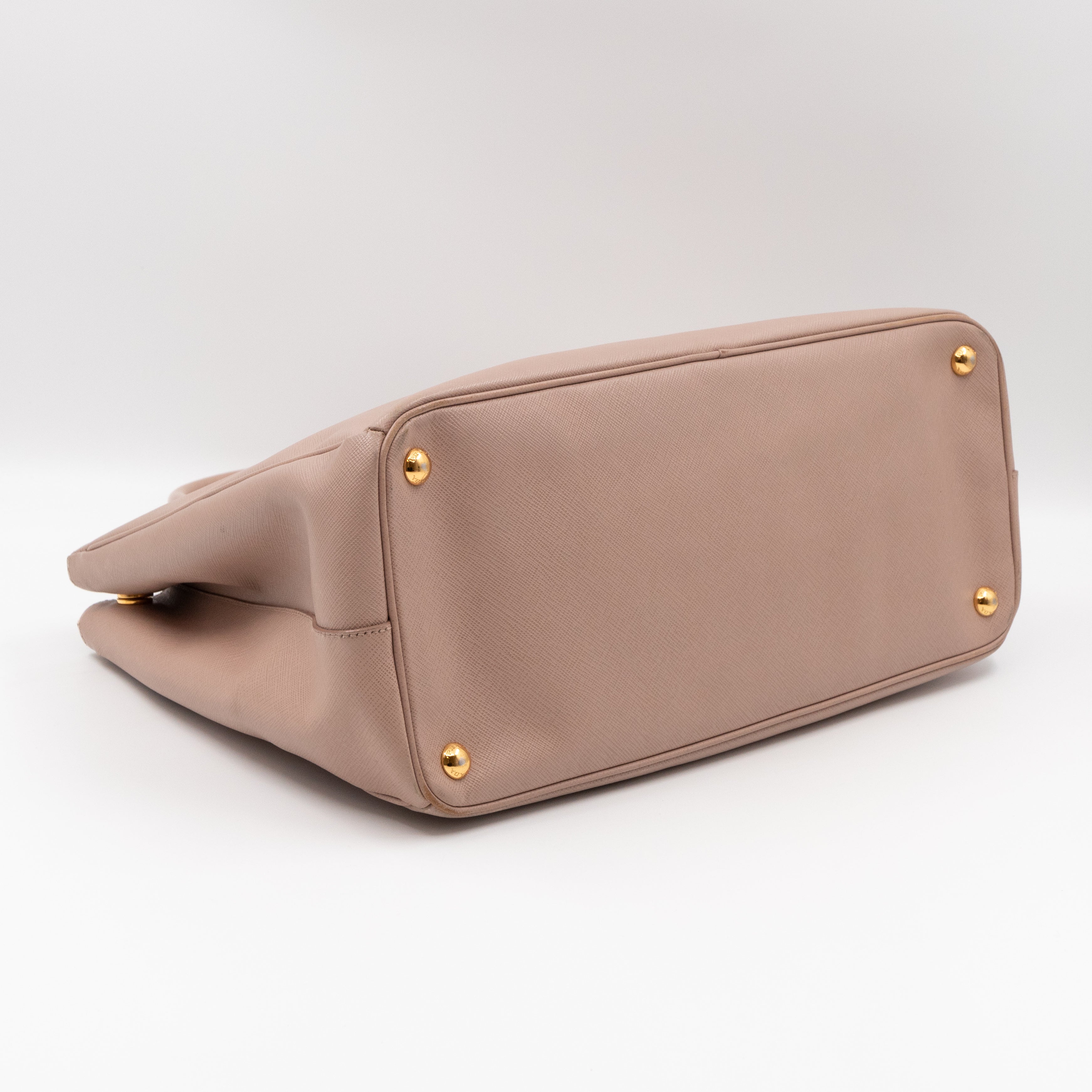 Galleria Large Double Zip Light Pink Saffiano