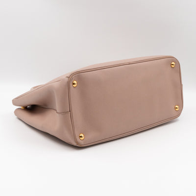 Galleria Large Double Zip Light Pink Saffiano