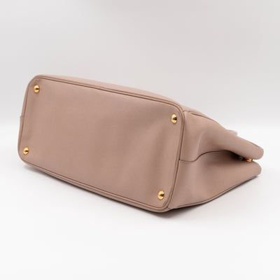 Galleria Large Double Zip Light Pink Saffiano