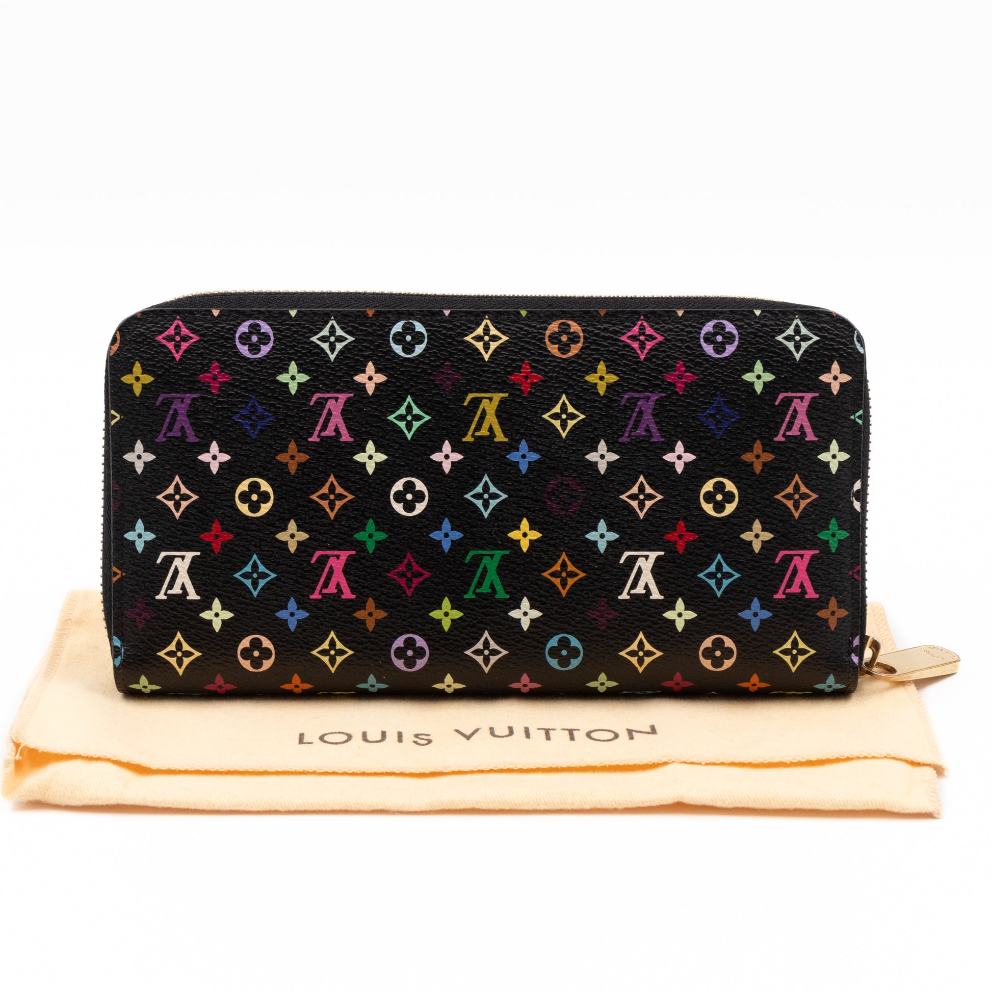 Louis Vuitton Multicolor Monogram Zippy Wallet Black