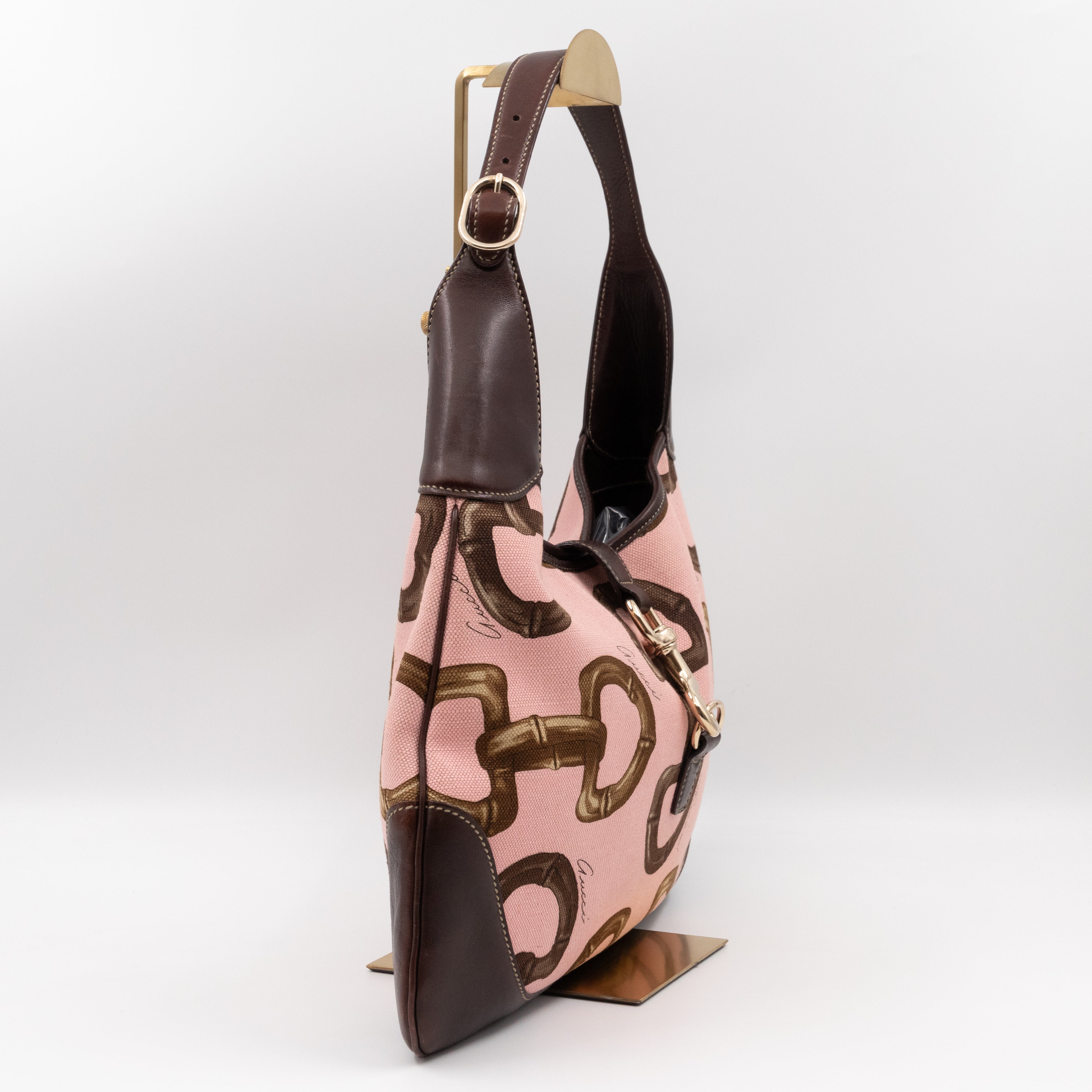 Jackie O Bouvier Medium Hobo Horsebit Canvas