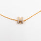Mini Pop H Necklace Marron Glace Gold