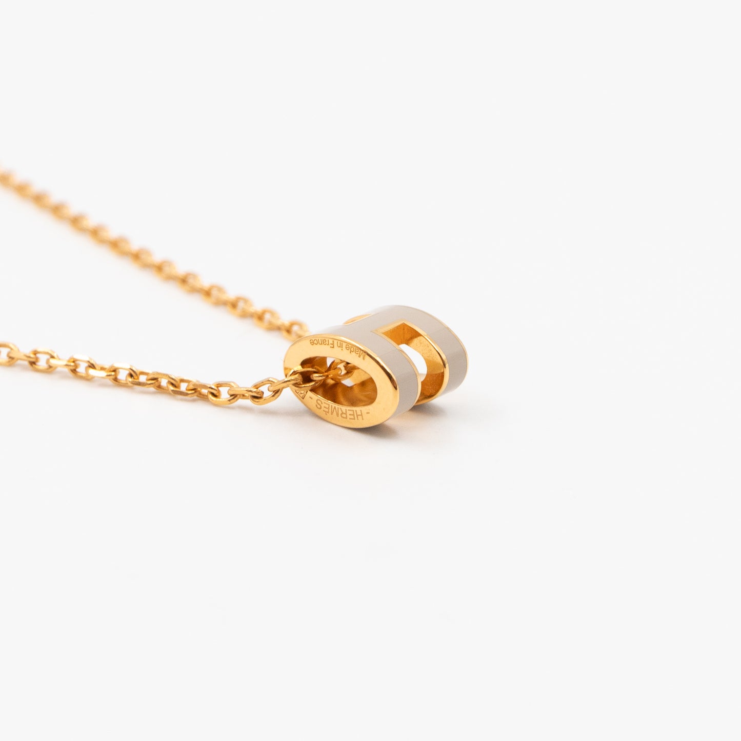 Mini Pop H Necklace Marron Glace Gold