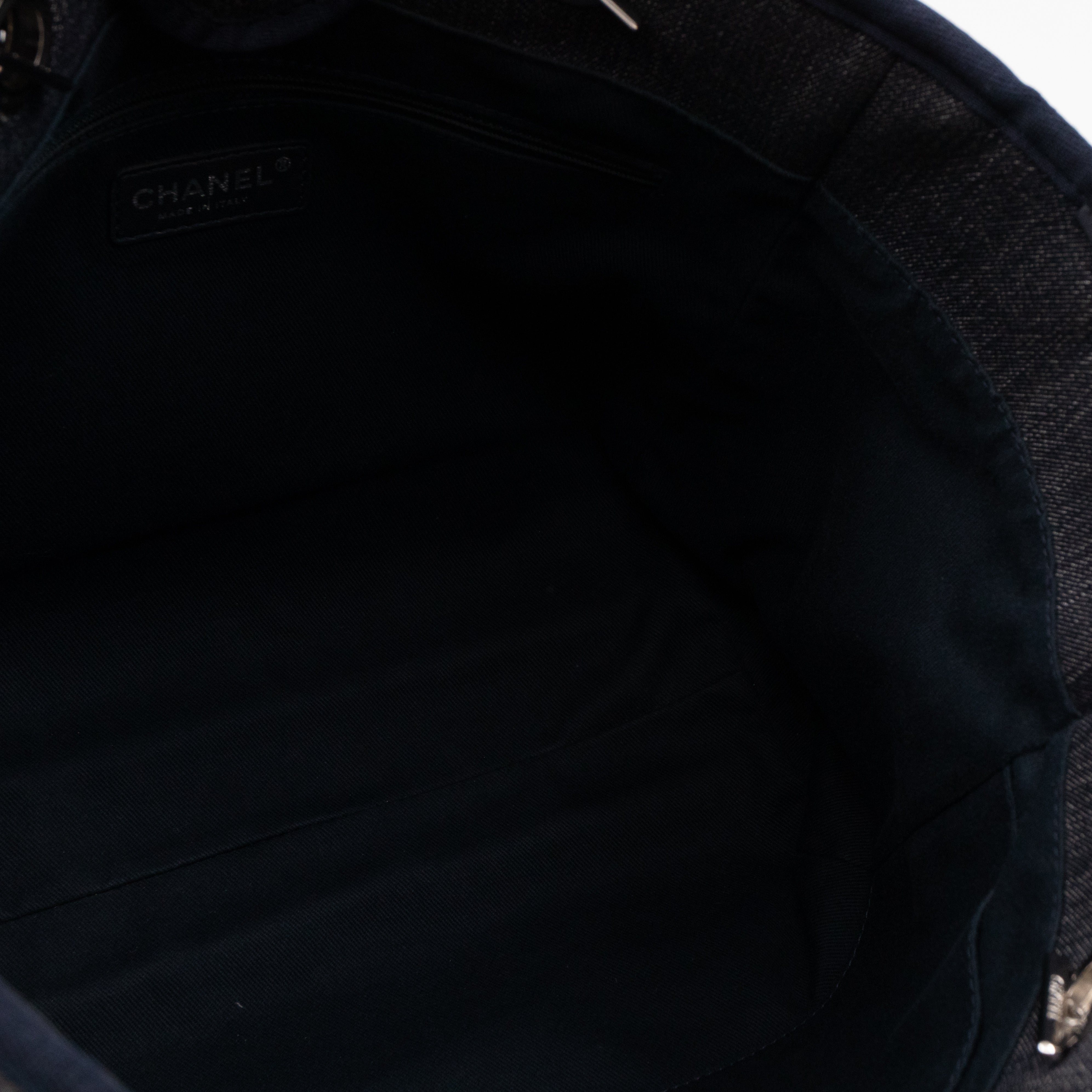 Deauville Medium Tote Dark Blue Canvas