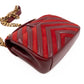 College Medium Chevron Quilted Red Suede Leather