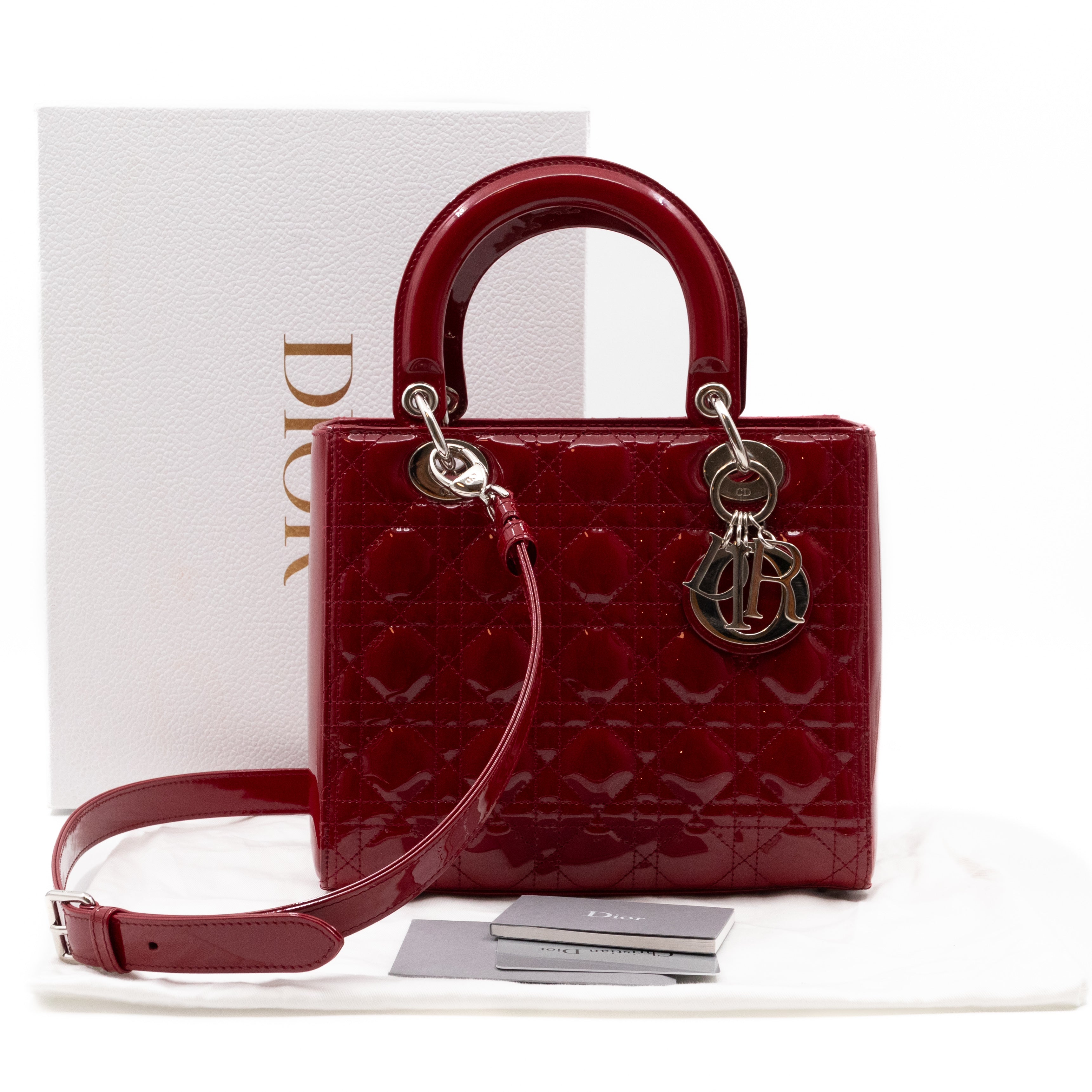 Lady dior red on sale patent