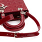 Lady Dior Medium Red Patent Leather