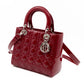 Lady Dior Medium Red Patent Leather