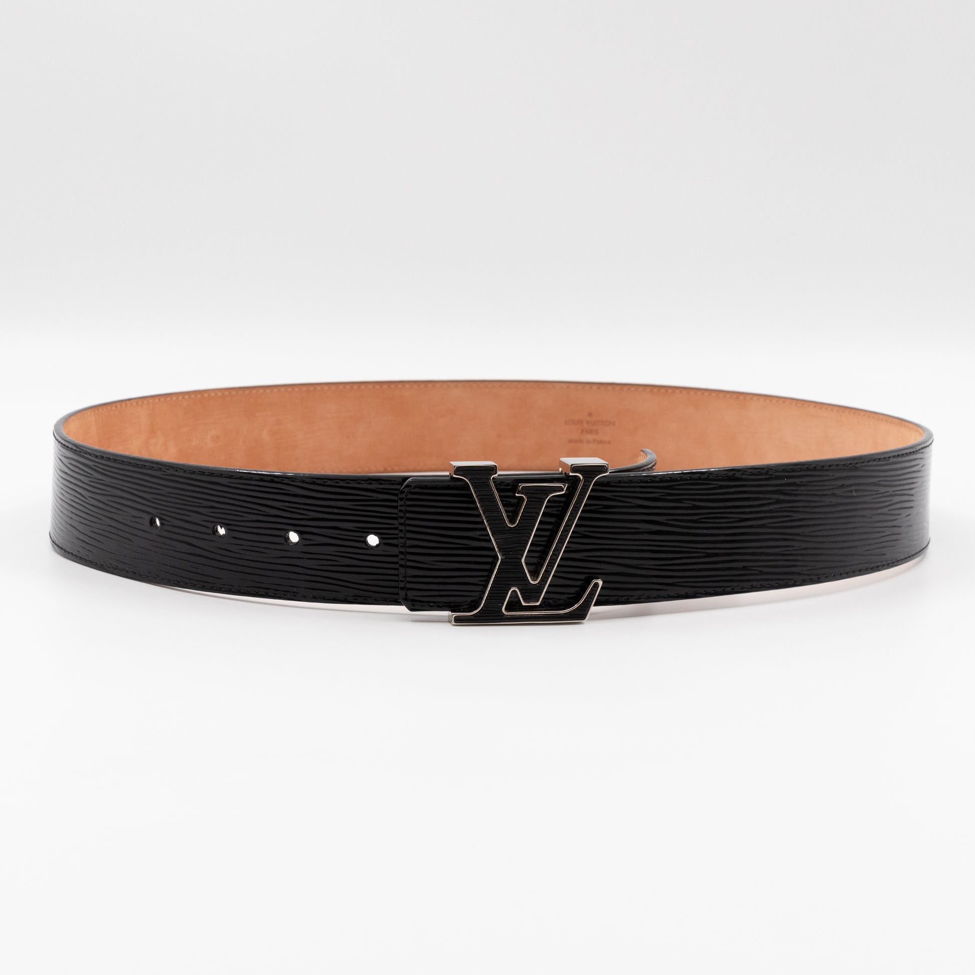 Louis Vuitton Black Leather LV Buckle Belt 85CM Louis Vuitton