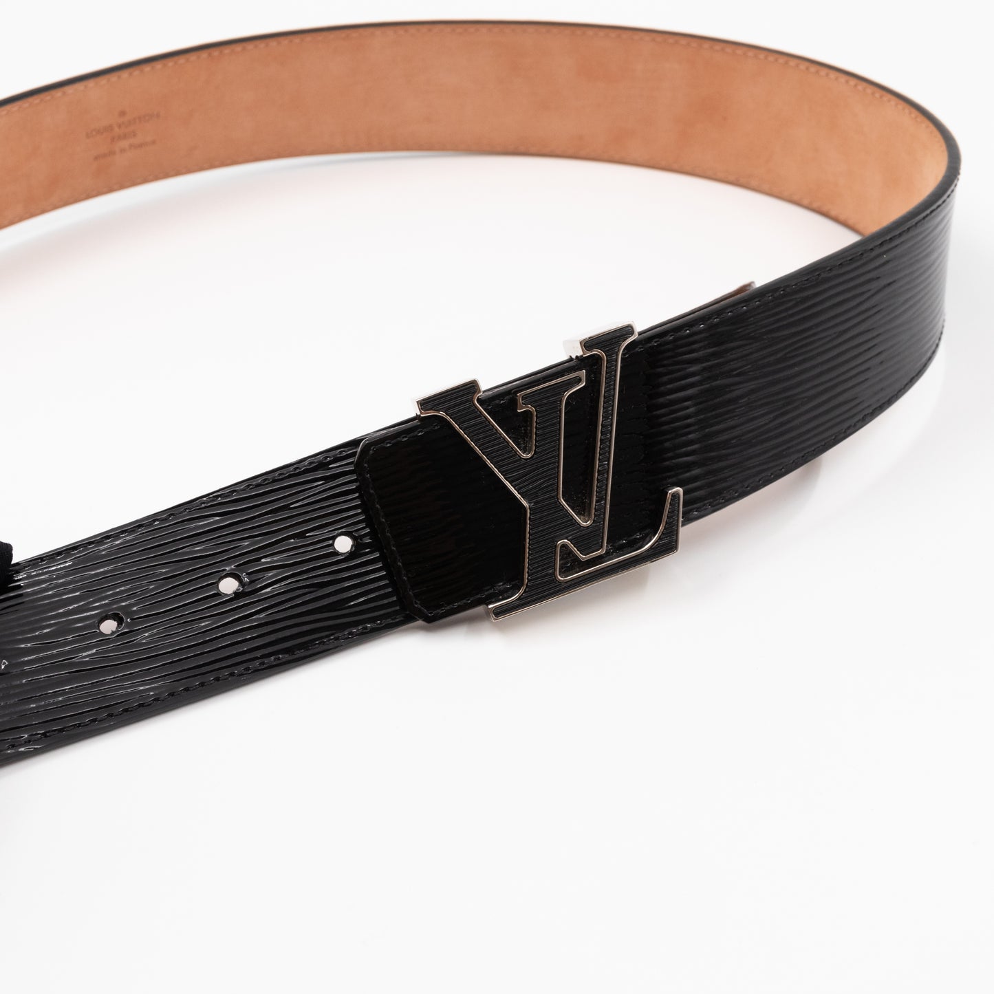 Louis Vuitton Black Electric Epi Leather LV Initiales Waist Belt 85 CM Louis  Vuitton