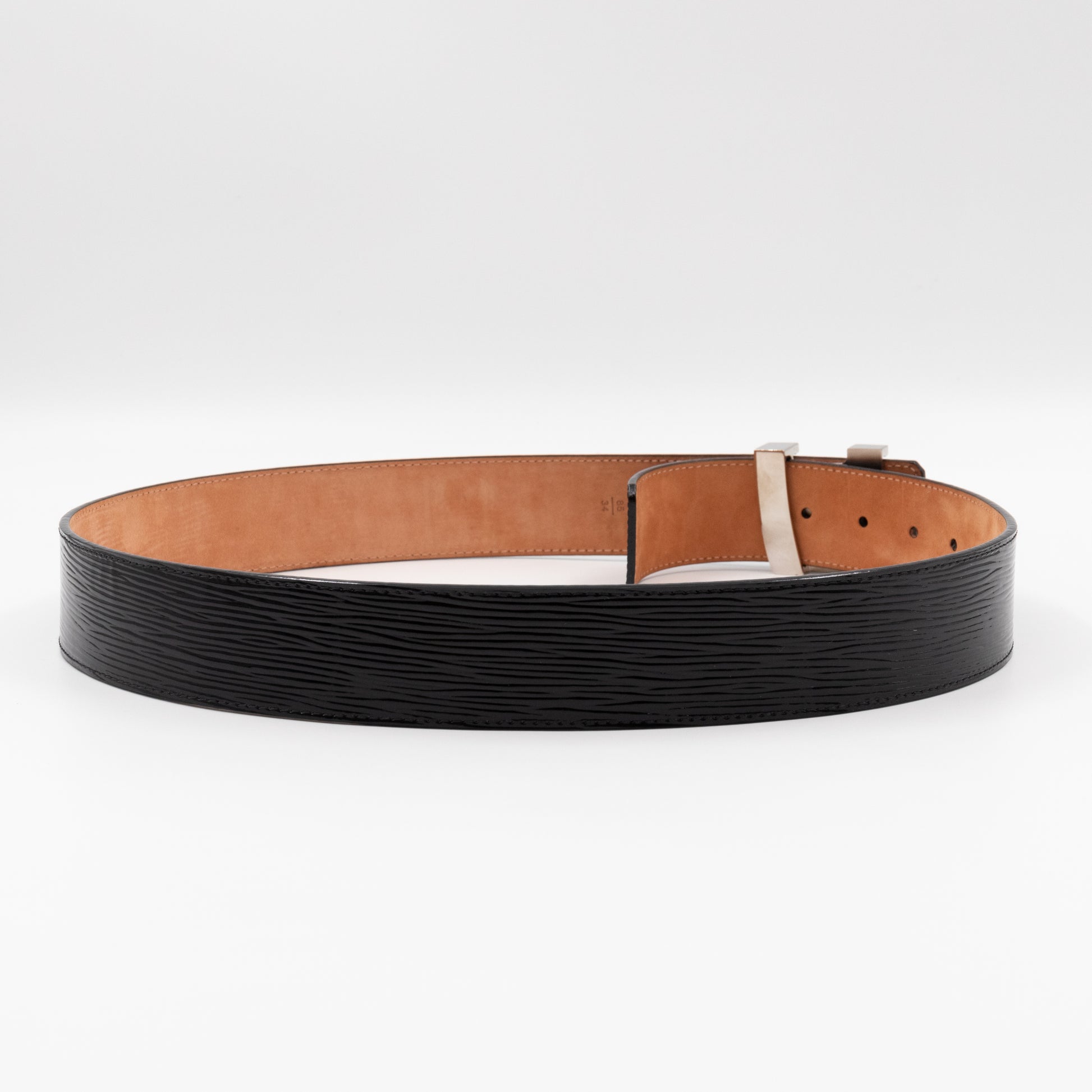 Louis Vuitton LV Initiales 40mm Reversible Belt Brown + Calf Leather. Size 85 cm