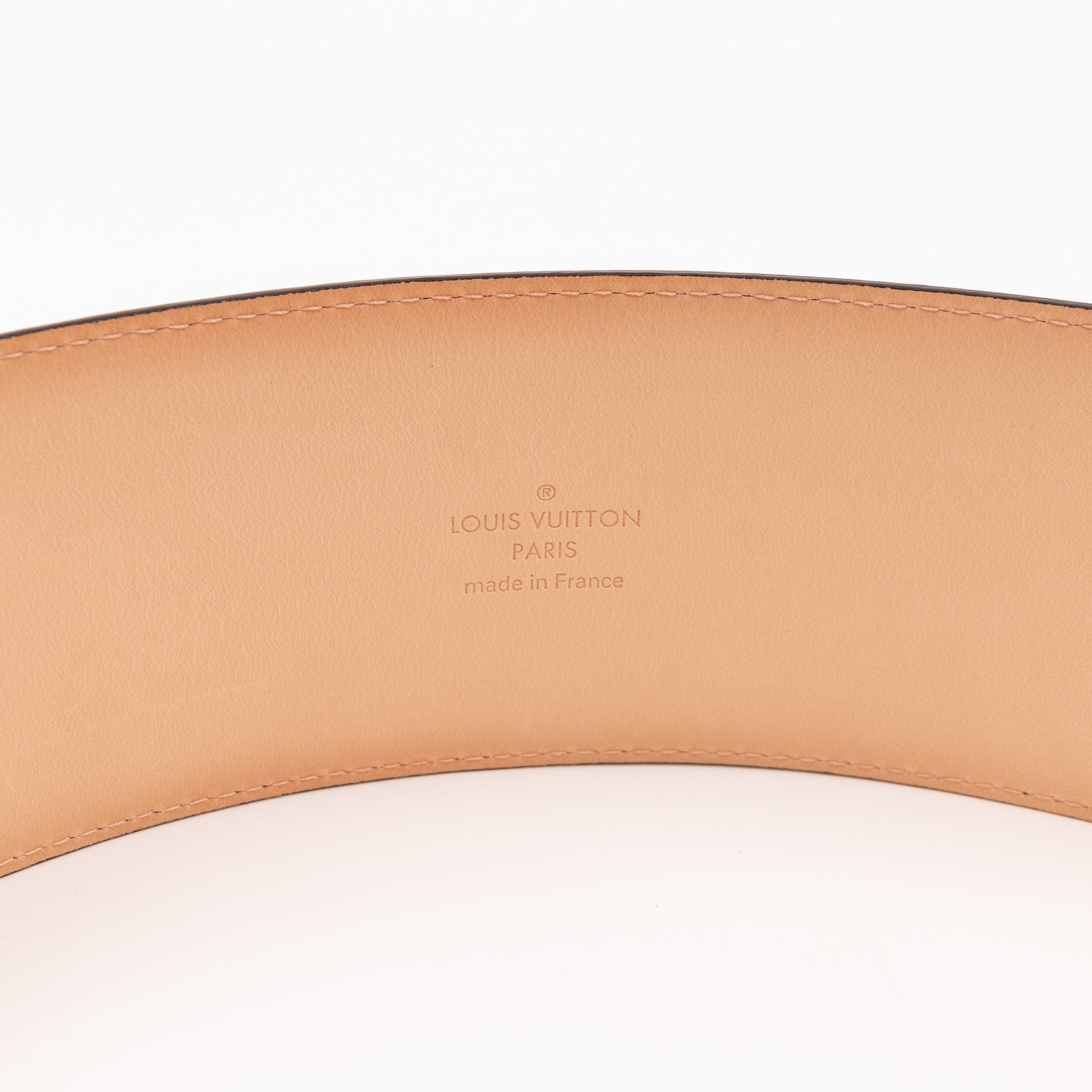 LV Initiales Belt 65 mm 75 cm Vernis Amarante