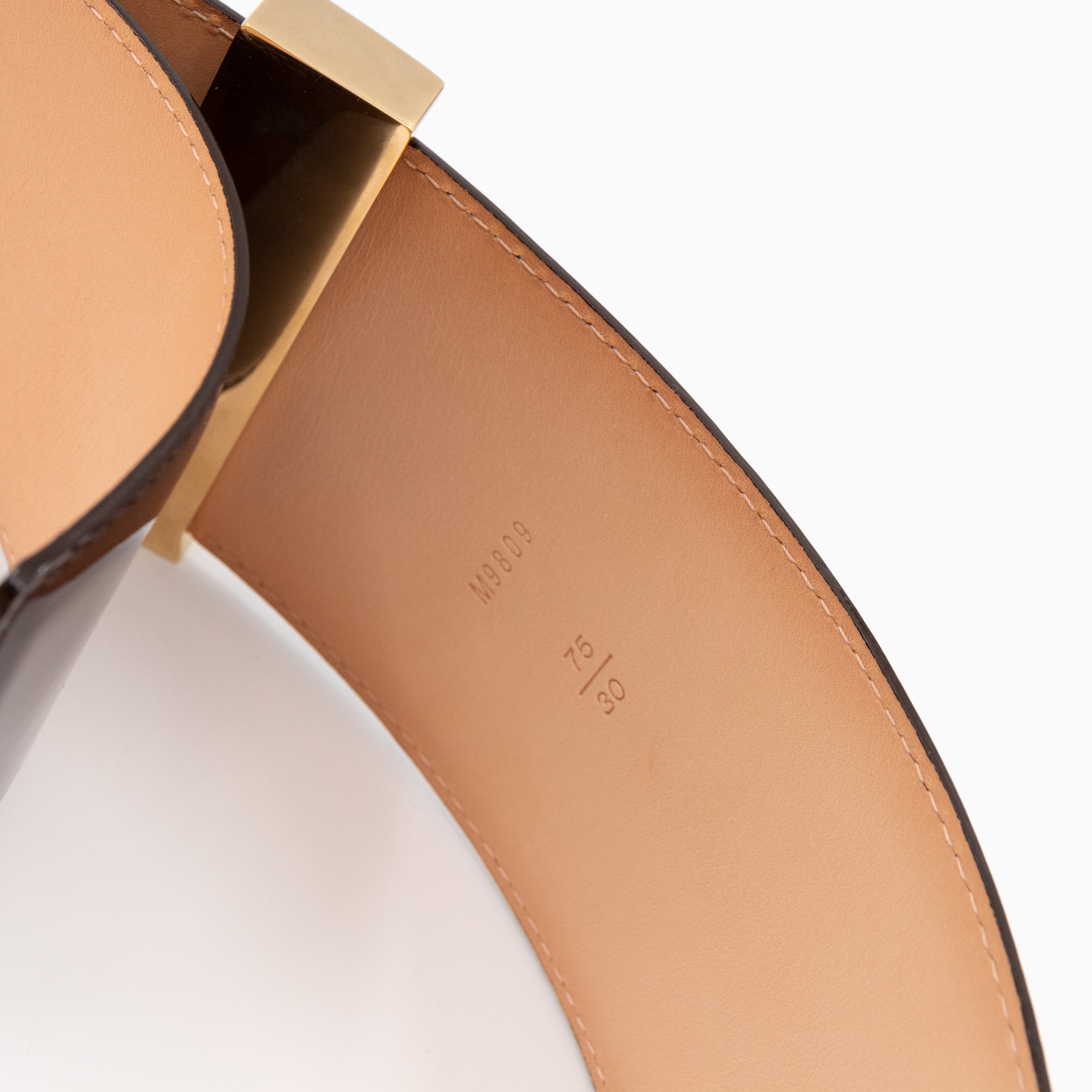 LV Initiales Belt 65 mm 75 cm Vernis Amarante