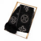 Poliana Fox Fur Cashmere Shawl Black