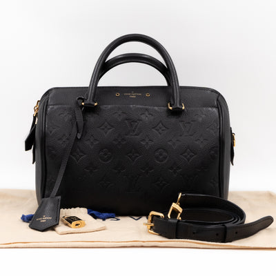 Speedy 25 Bandouliere Monogram Empreinte Black Gold