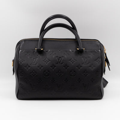 Speedy 25 Bandouliere Monogram Empreinte Black Gold