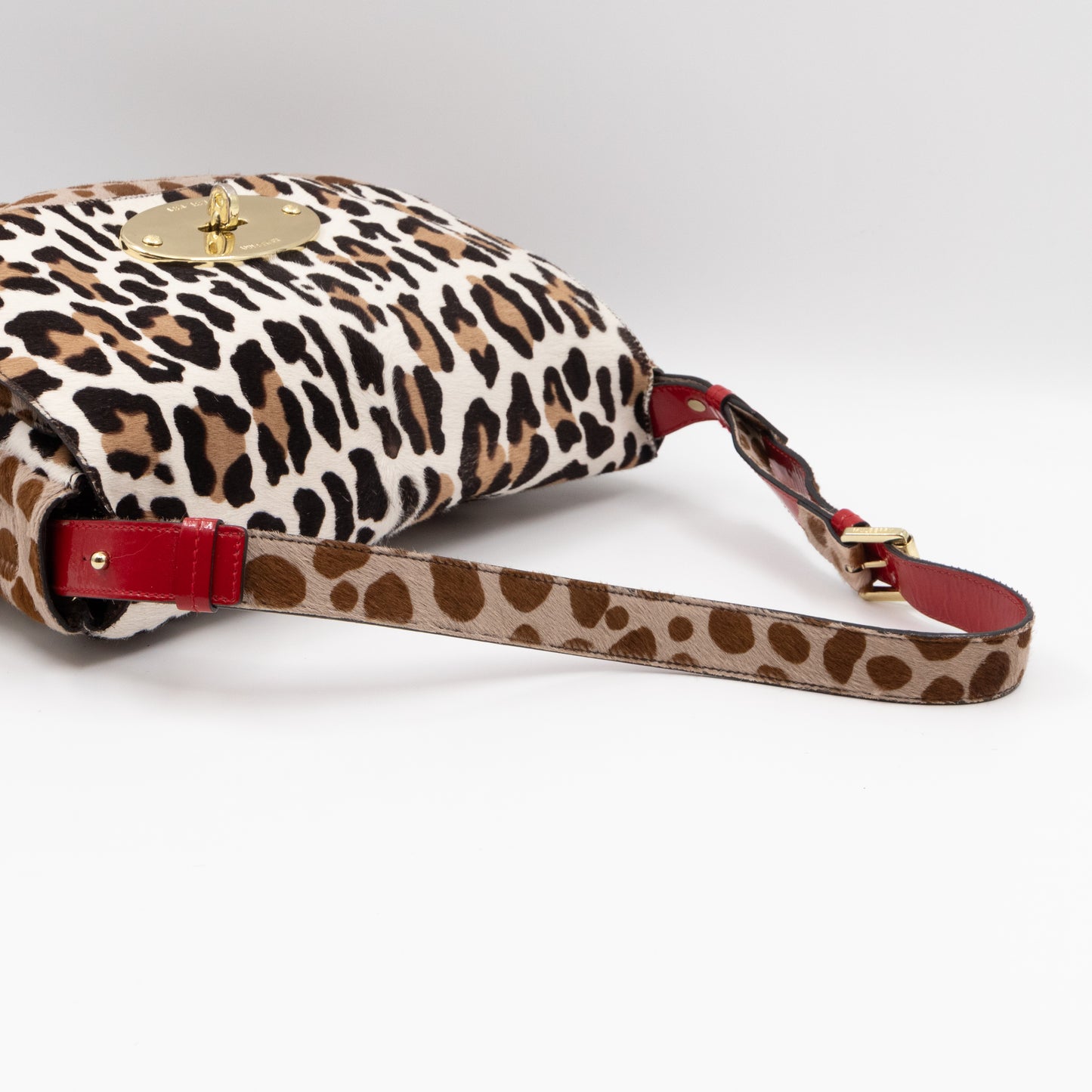 Pony Hair Shoulder Bag Leopard