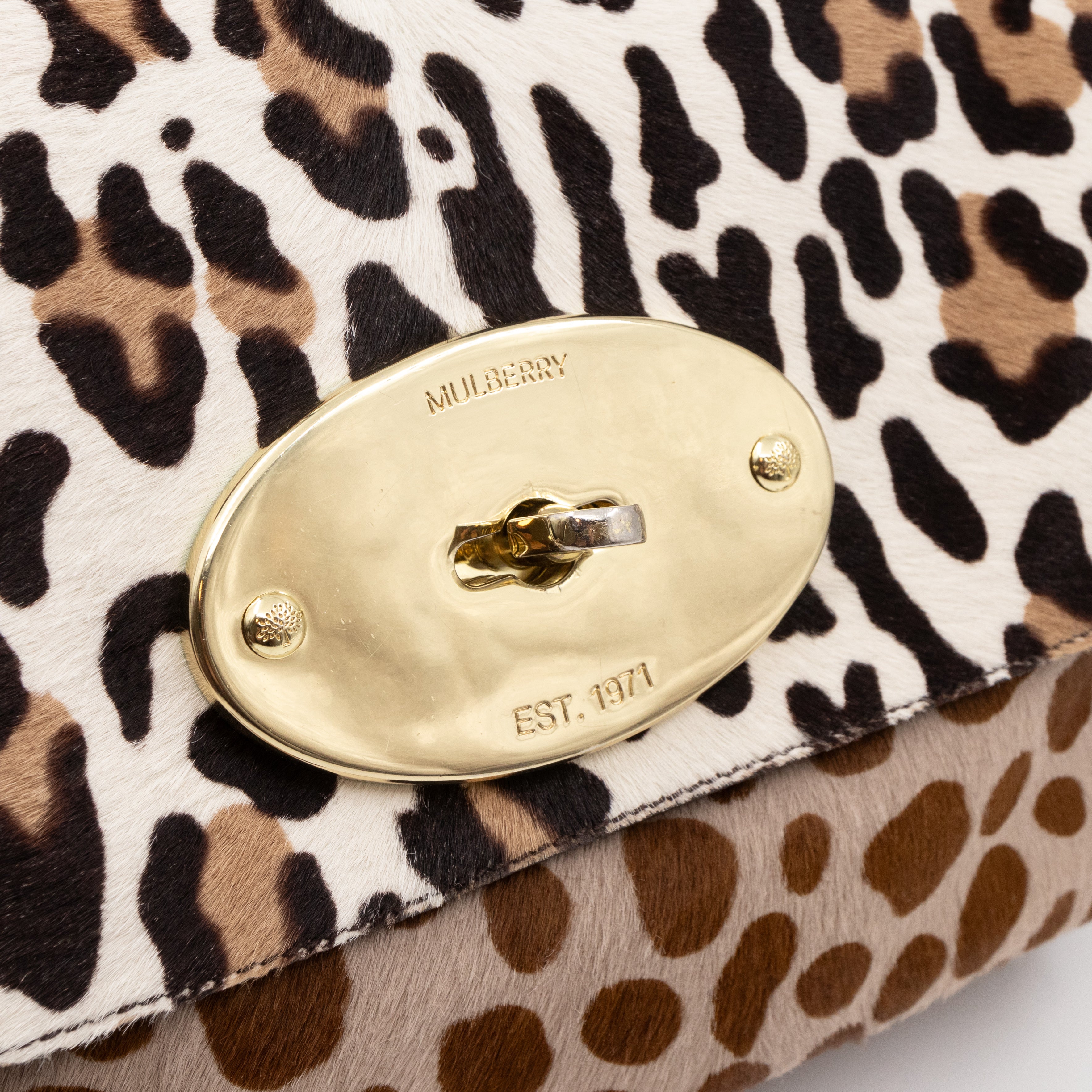 Pony Hair Shoulder Bag Leopard