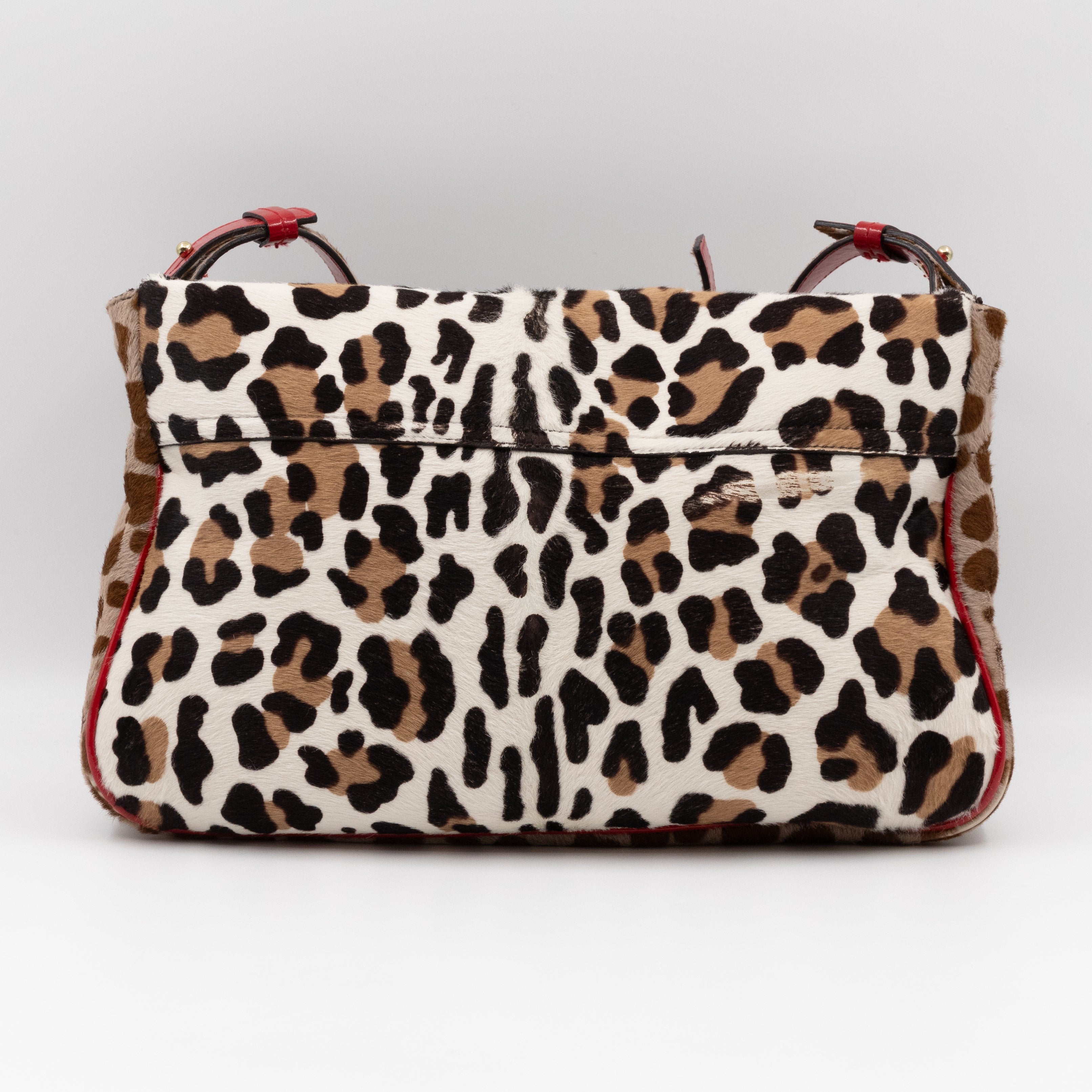 Pony Hair Shoulder Bag Leopard