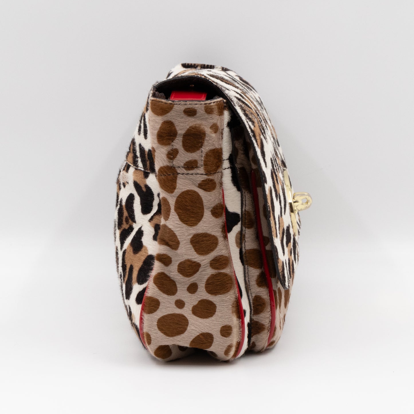 Pony Hair Shoulder Bag Leopard