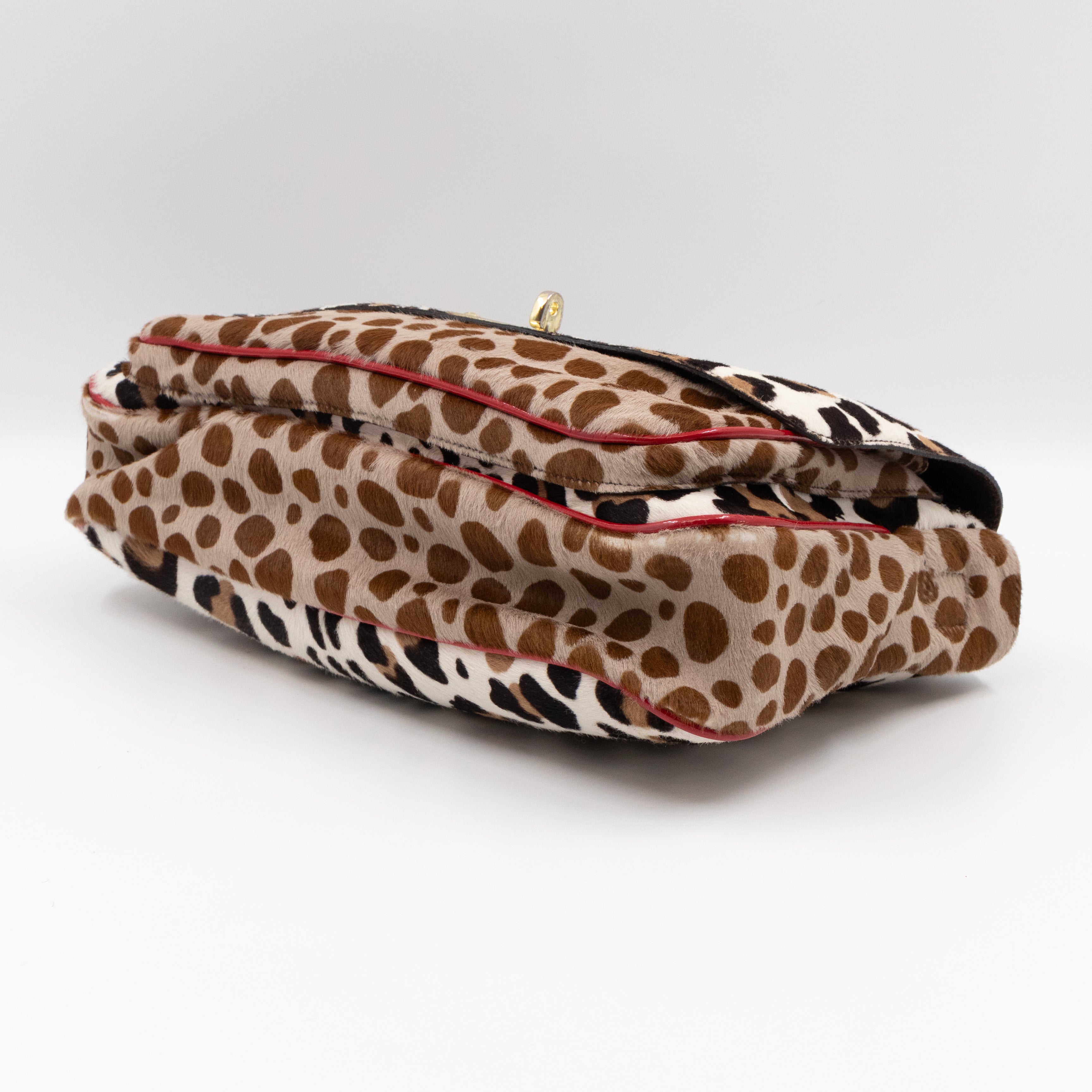 Pony Hair Shoulder Bag Leopard