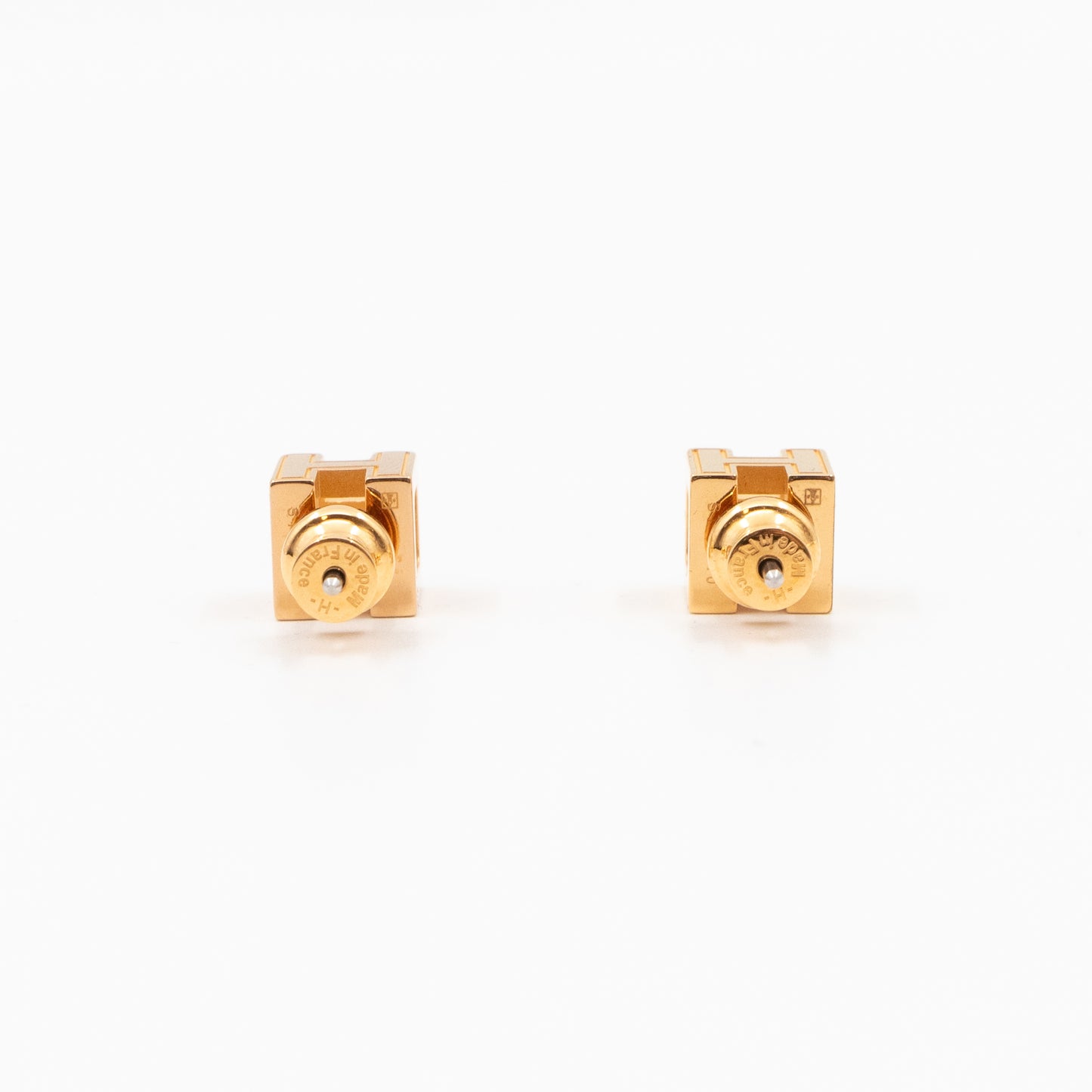 Cage d'H Earrings Black Gold