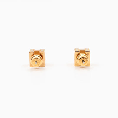 Cage d'H Earrings Black Gold