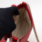 Mini Soho Flap Chain Bag Red Leather Gold