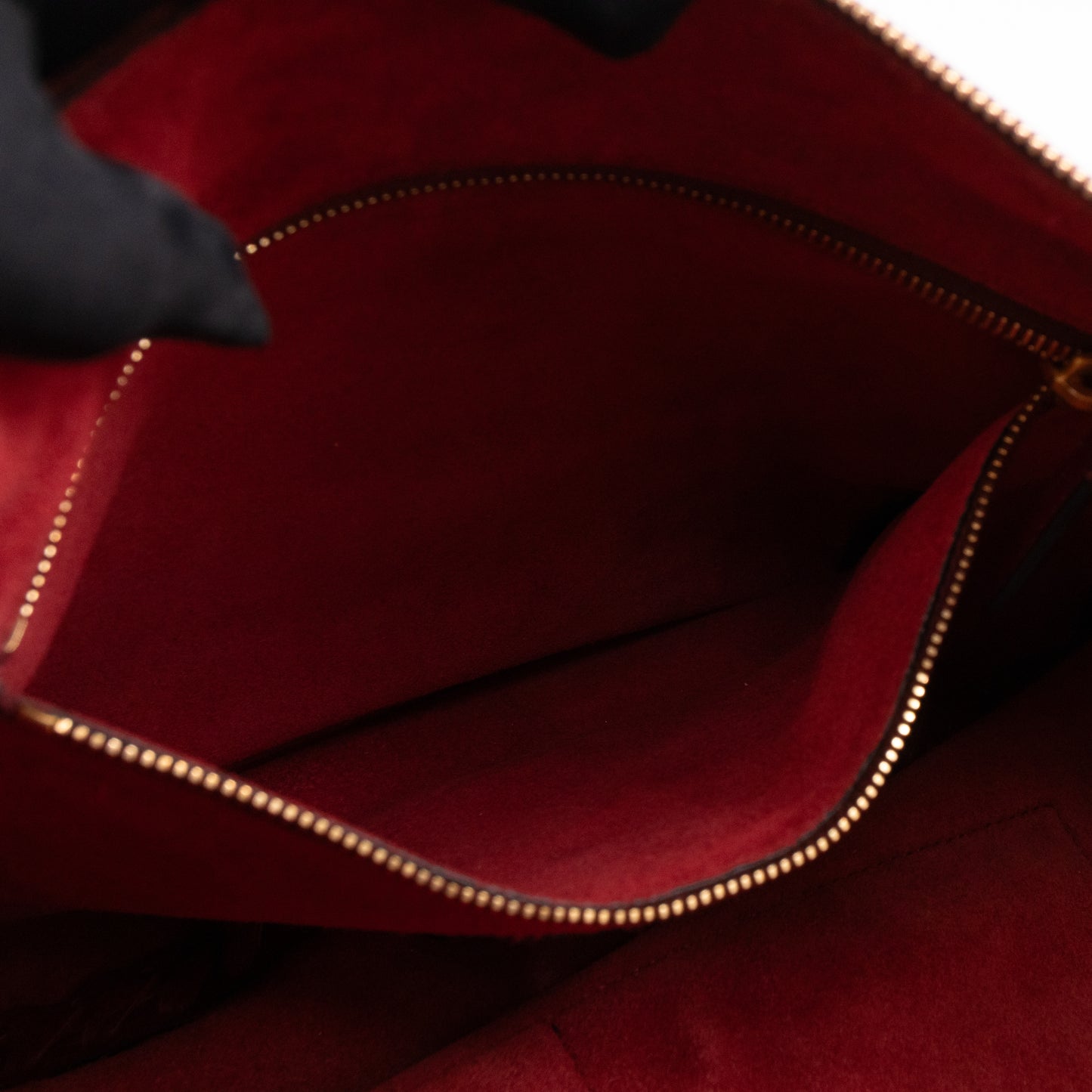 C-Rockee Studded Fringe Hobo Red Leather