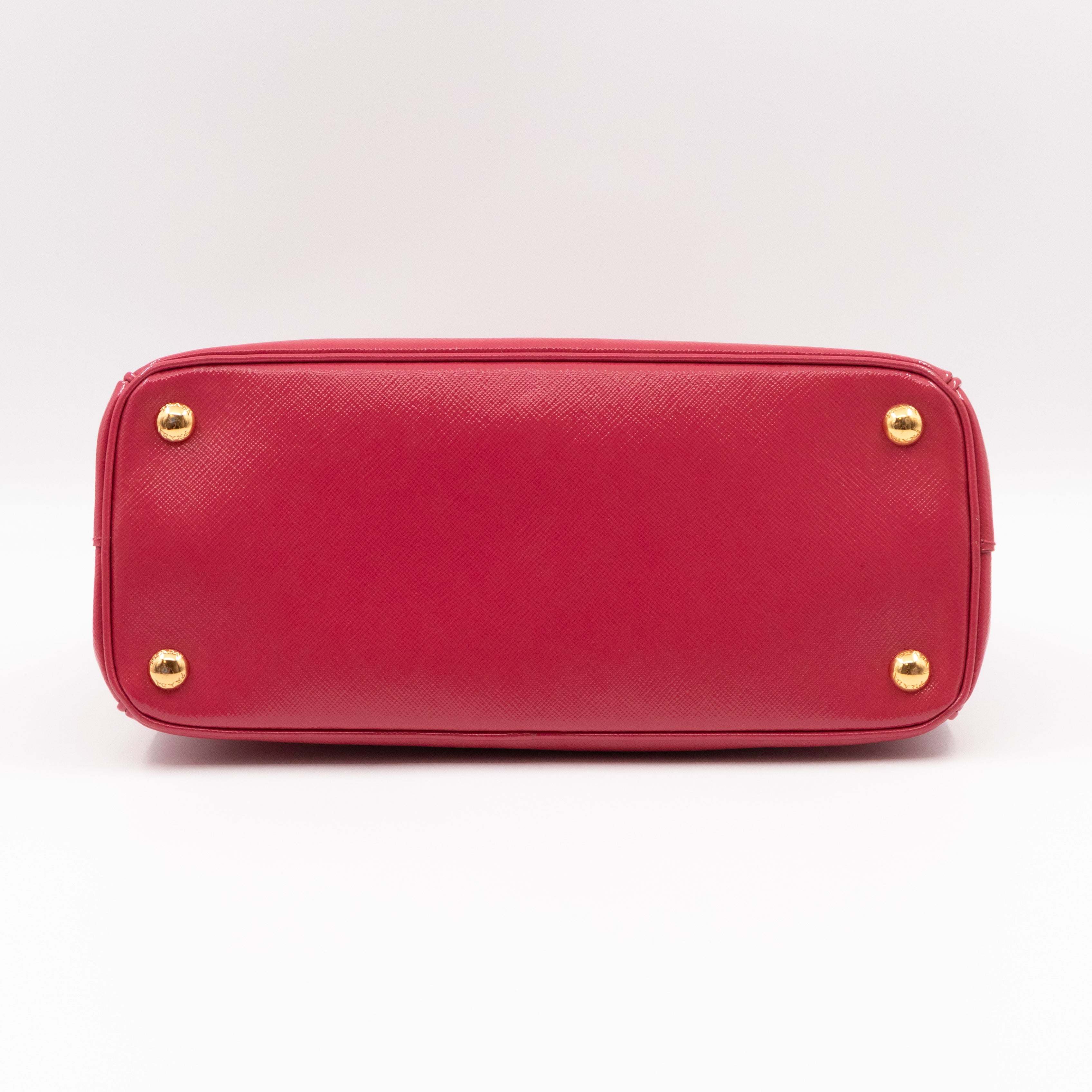 Galleria Medium Double Zip Pink Saffiano Vernice