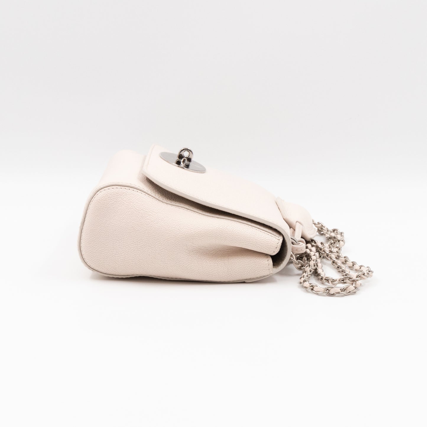 Lily Small Cream Leather Silver