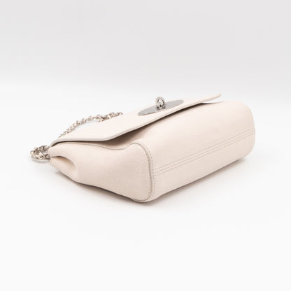 Lily Small Cream Leather Silver