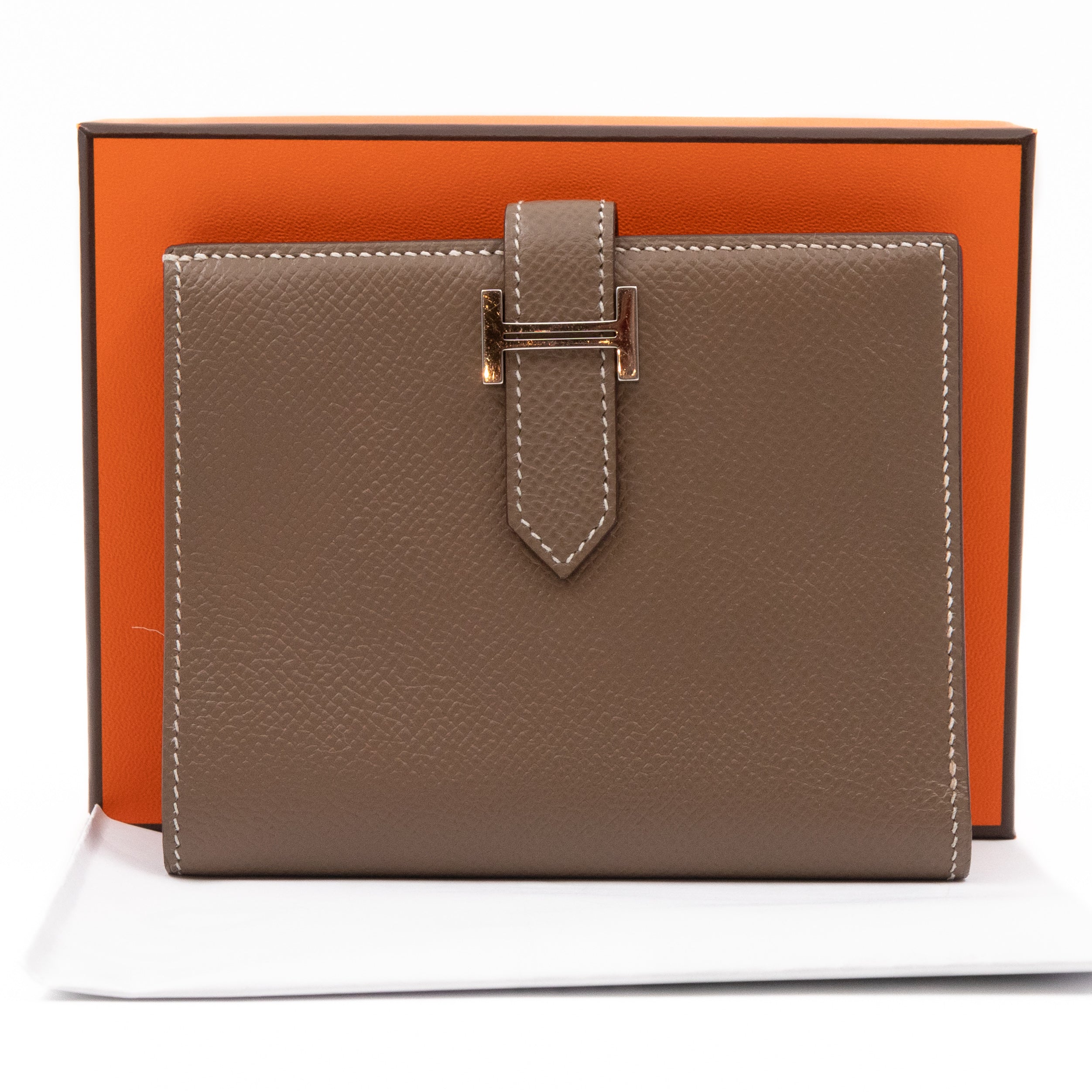 Bearn Compact Wallet Etoupe Leather