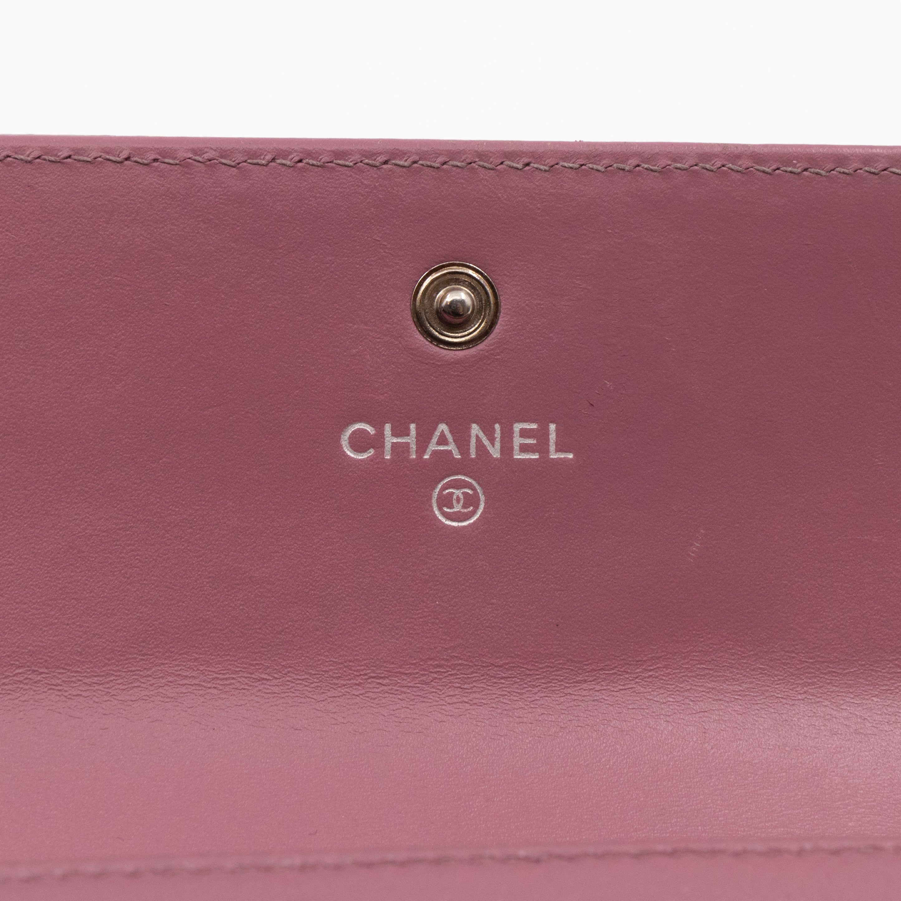 Continental Flap Wallet Mauve Caviar