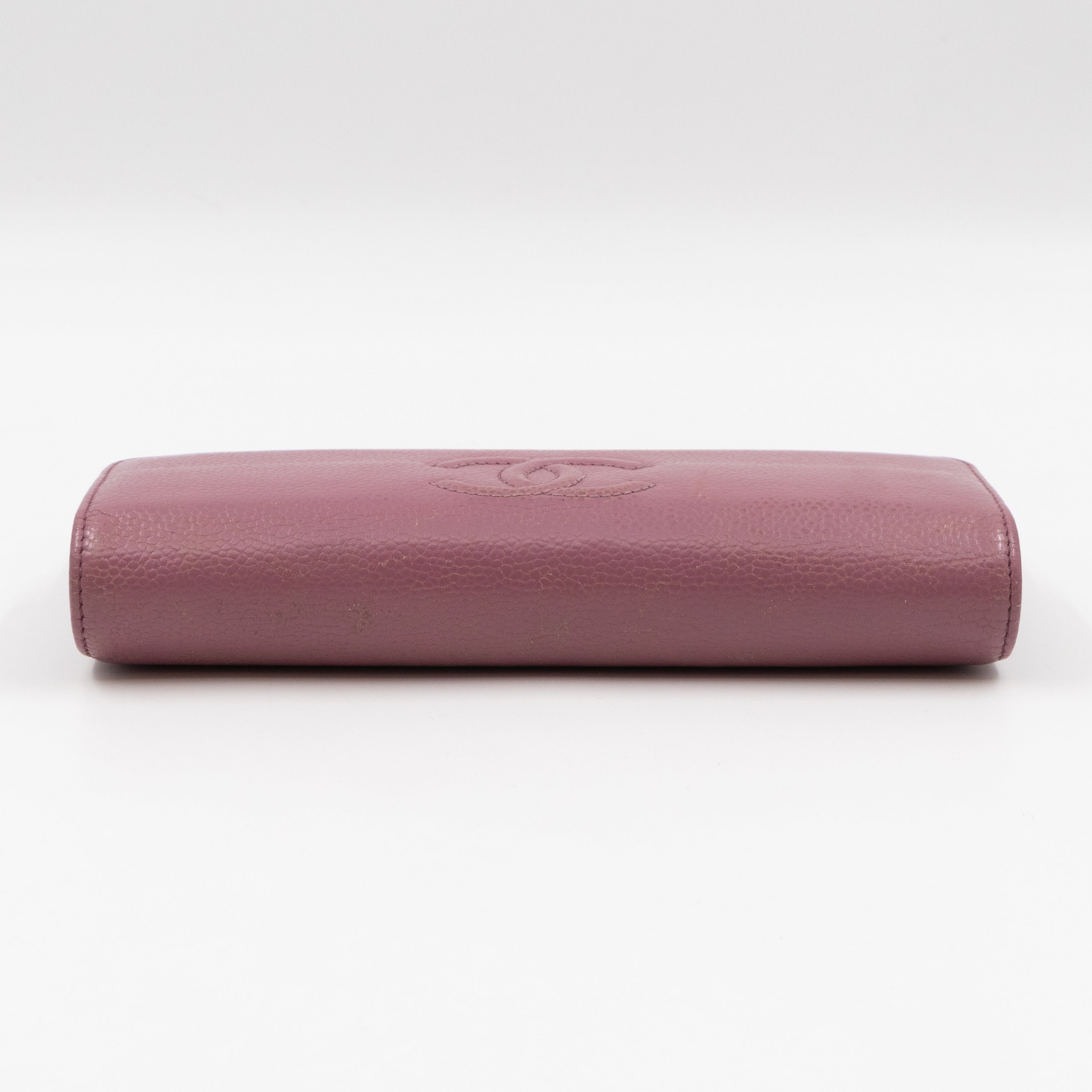 Continental Flap Wallet Mauve Caviar