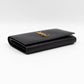 Kate Chain Wallet Bag Black Grained Leather Gold