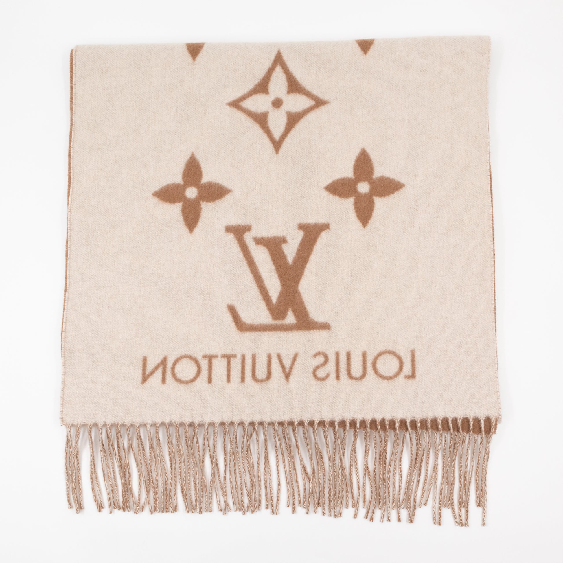 Louis Vuitton Reykjavik Scarf Winter Scarf Muffler Reversible Monogram  Cashmere