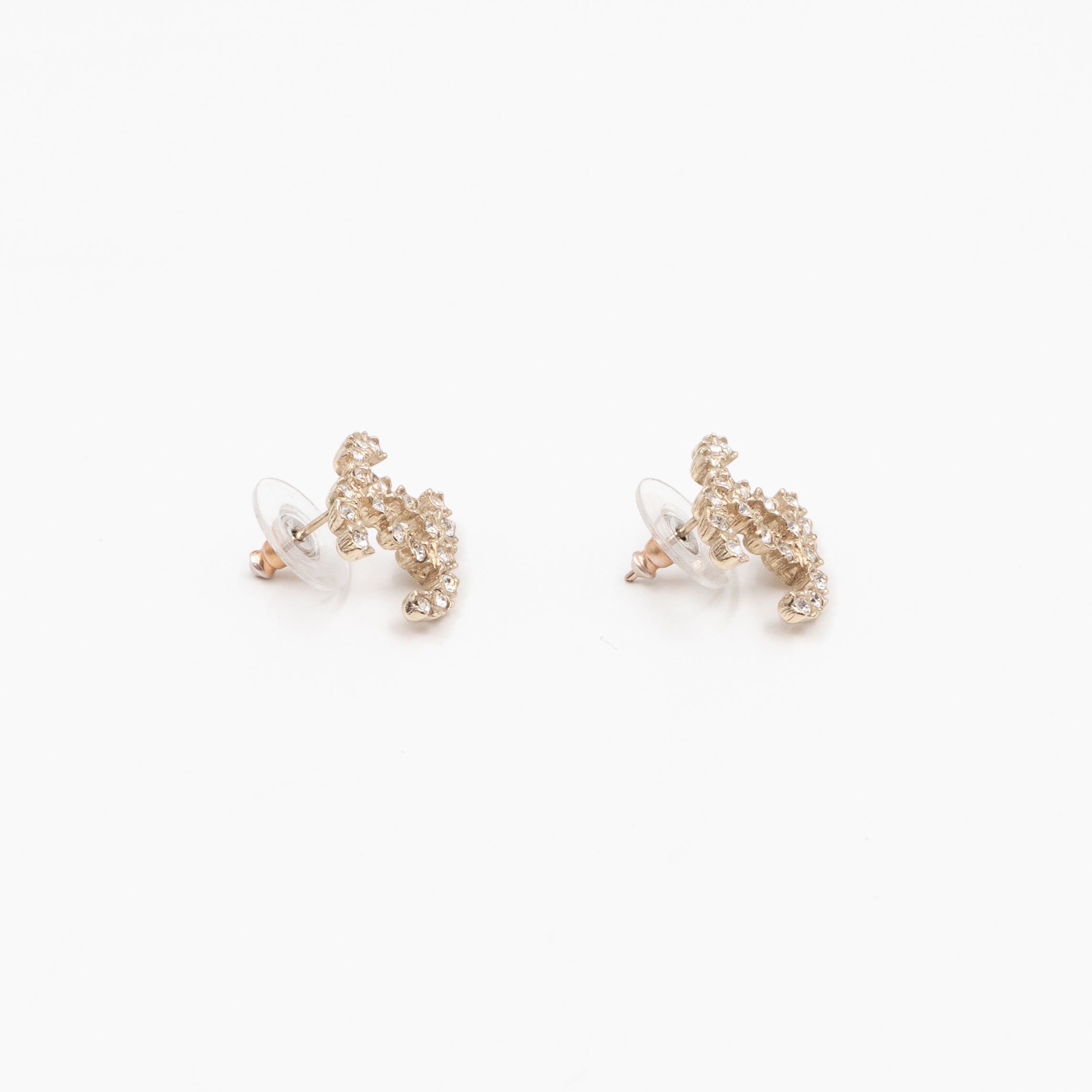 CC Crystal Earrings Light Gold