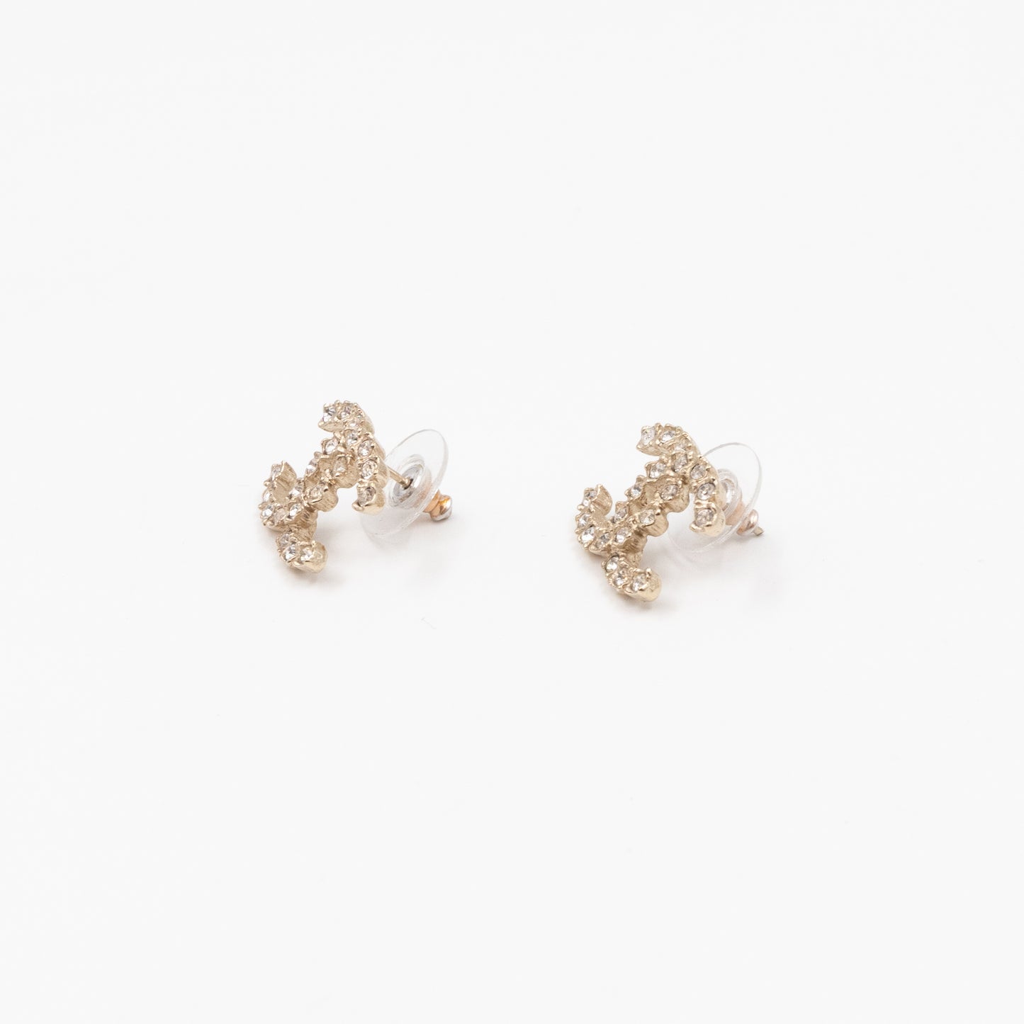 CC Crystal Earrings Light Gold