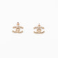CC Crystal Earrings Light Gold