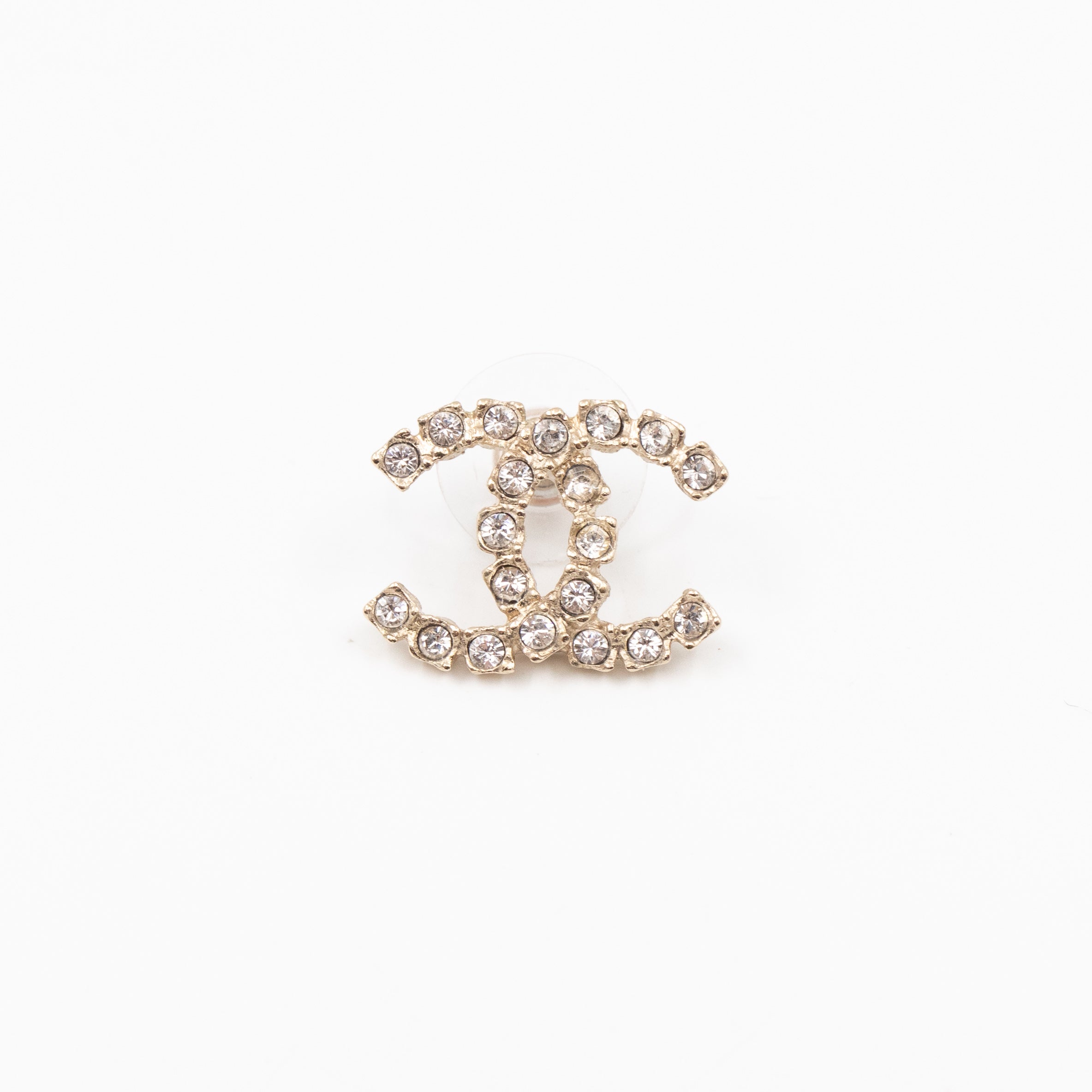 CC Crystal Earrings Light Gold