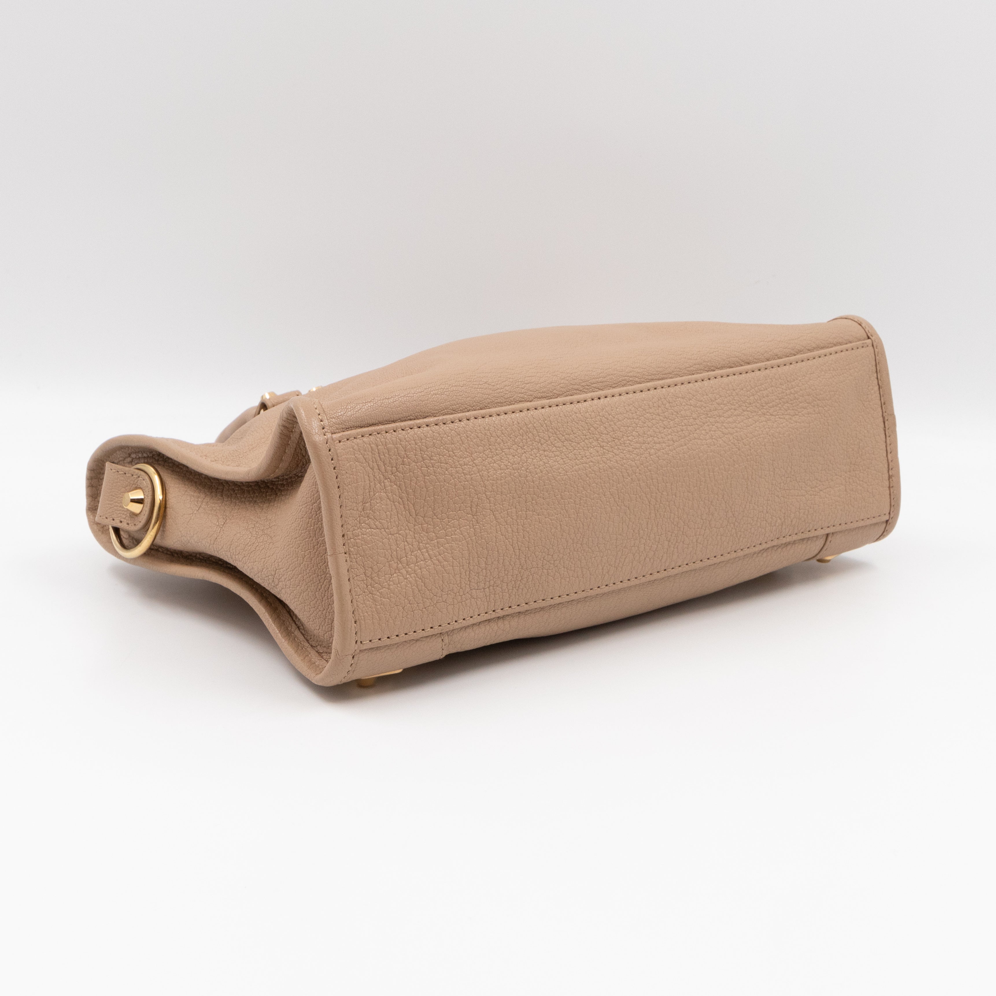 Classic City S Metallic Edge Beige Leather