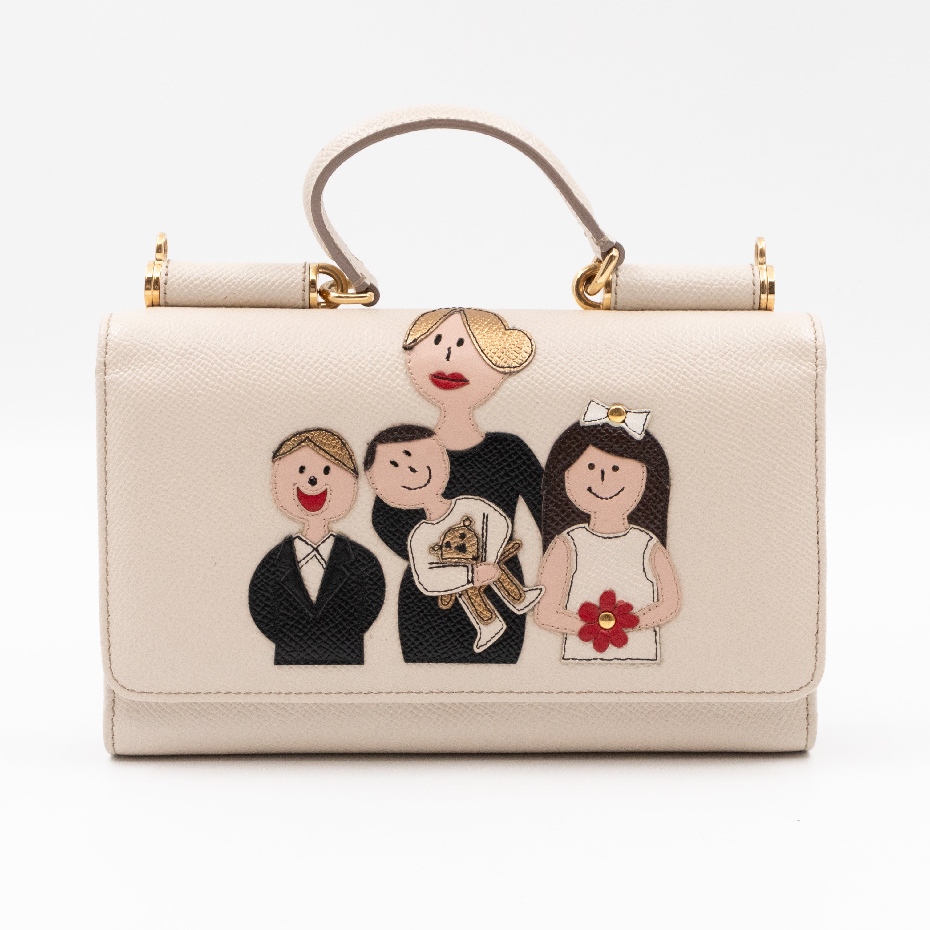 Sicily Lipstick White Dauphine Leather