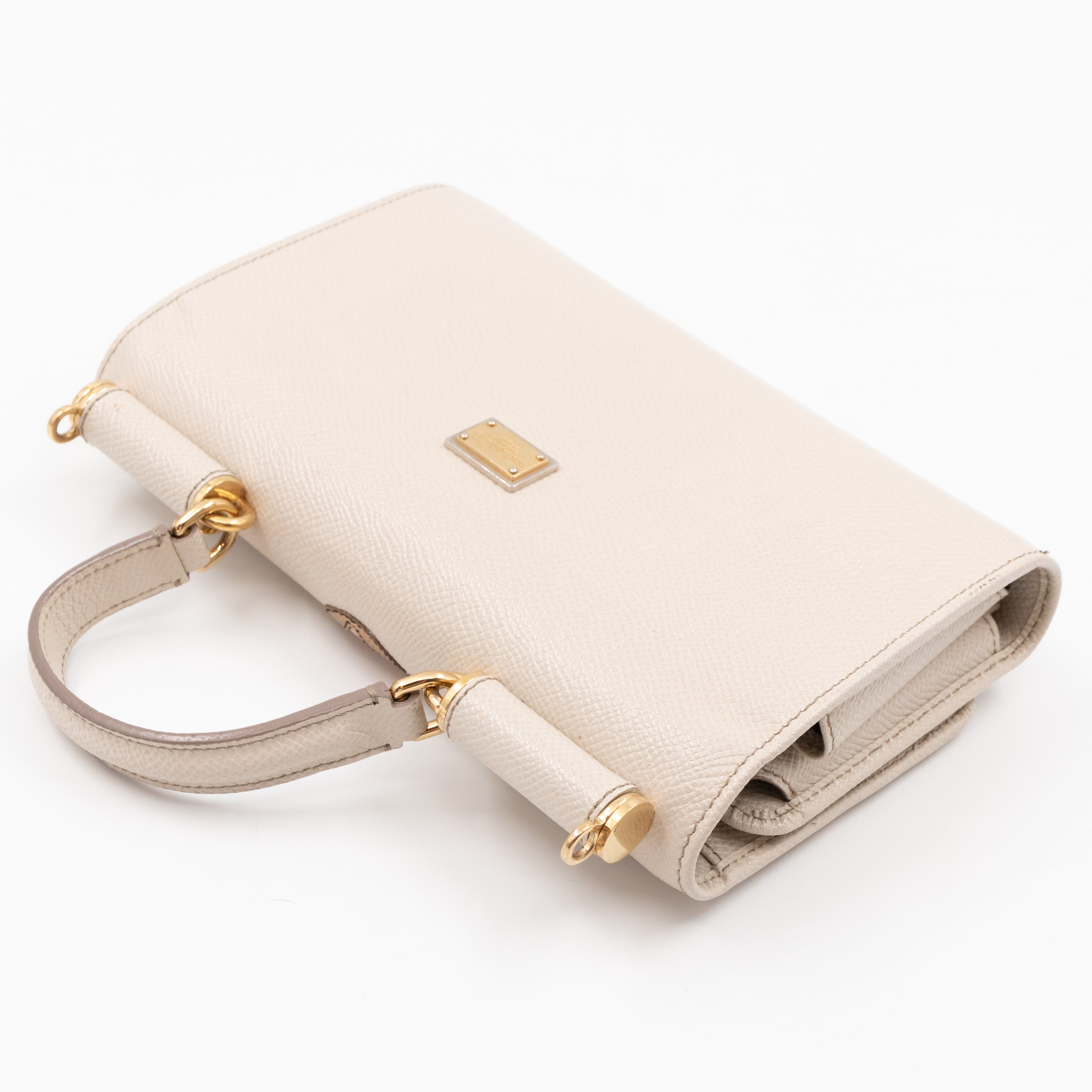 Sicily Lipstick White Dauphine Leather