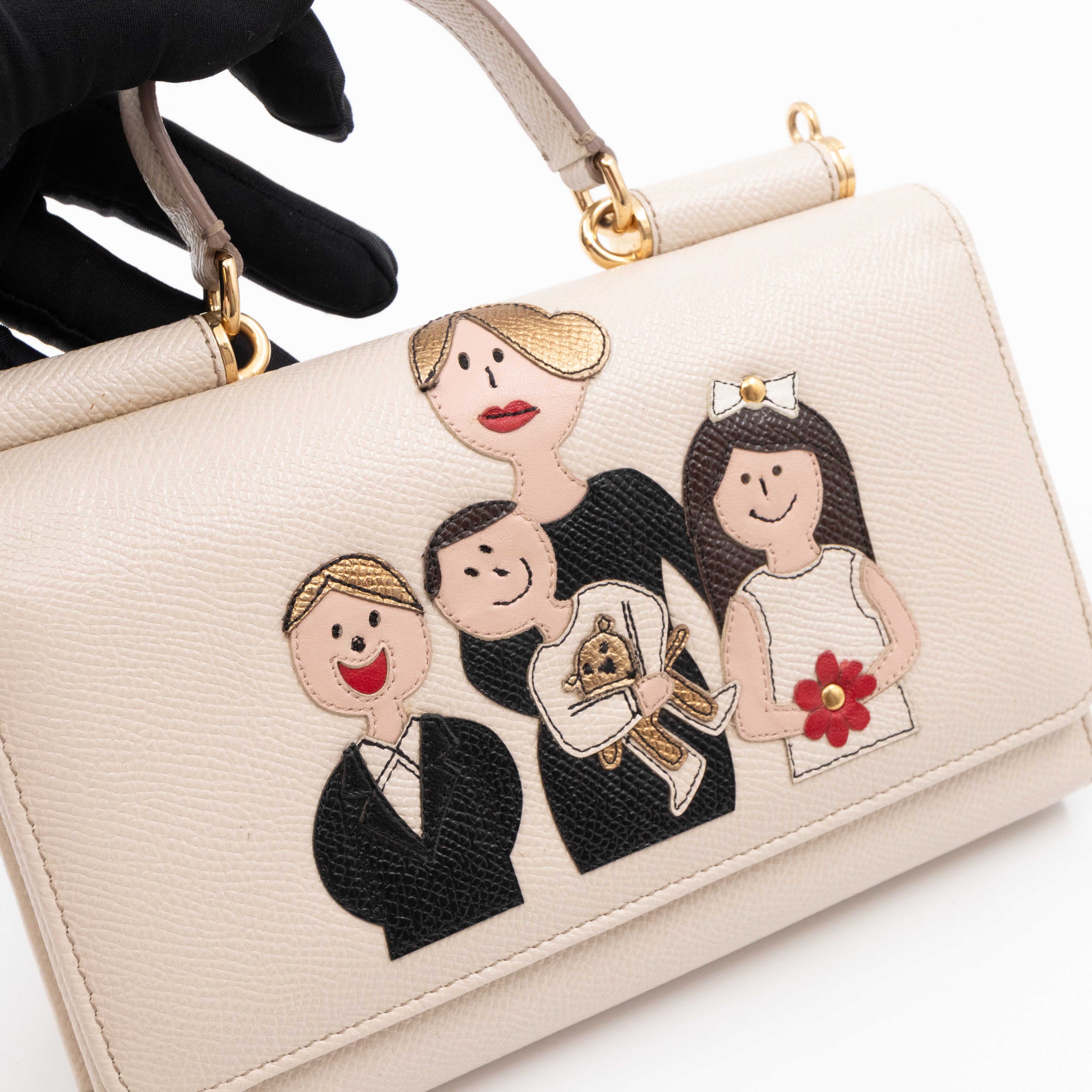 Sicily Lipstick White Dauphine Leather