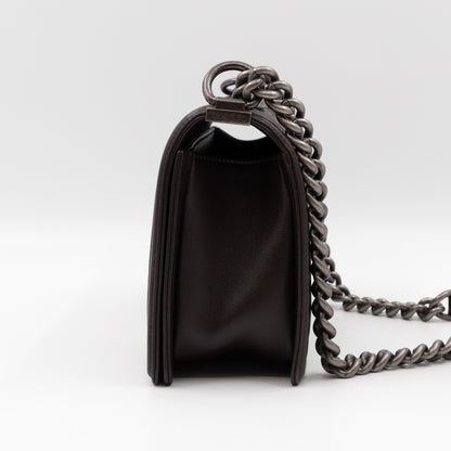 Cordoba Boy Bag Medium Dallas Paris Brown Engraved Leather