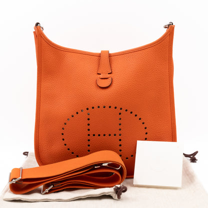 Evelyne III 29 Orange Leather Palladium